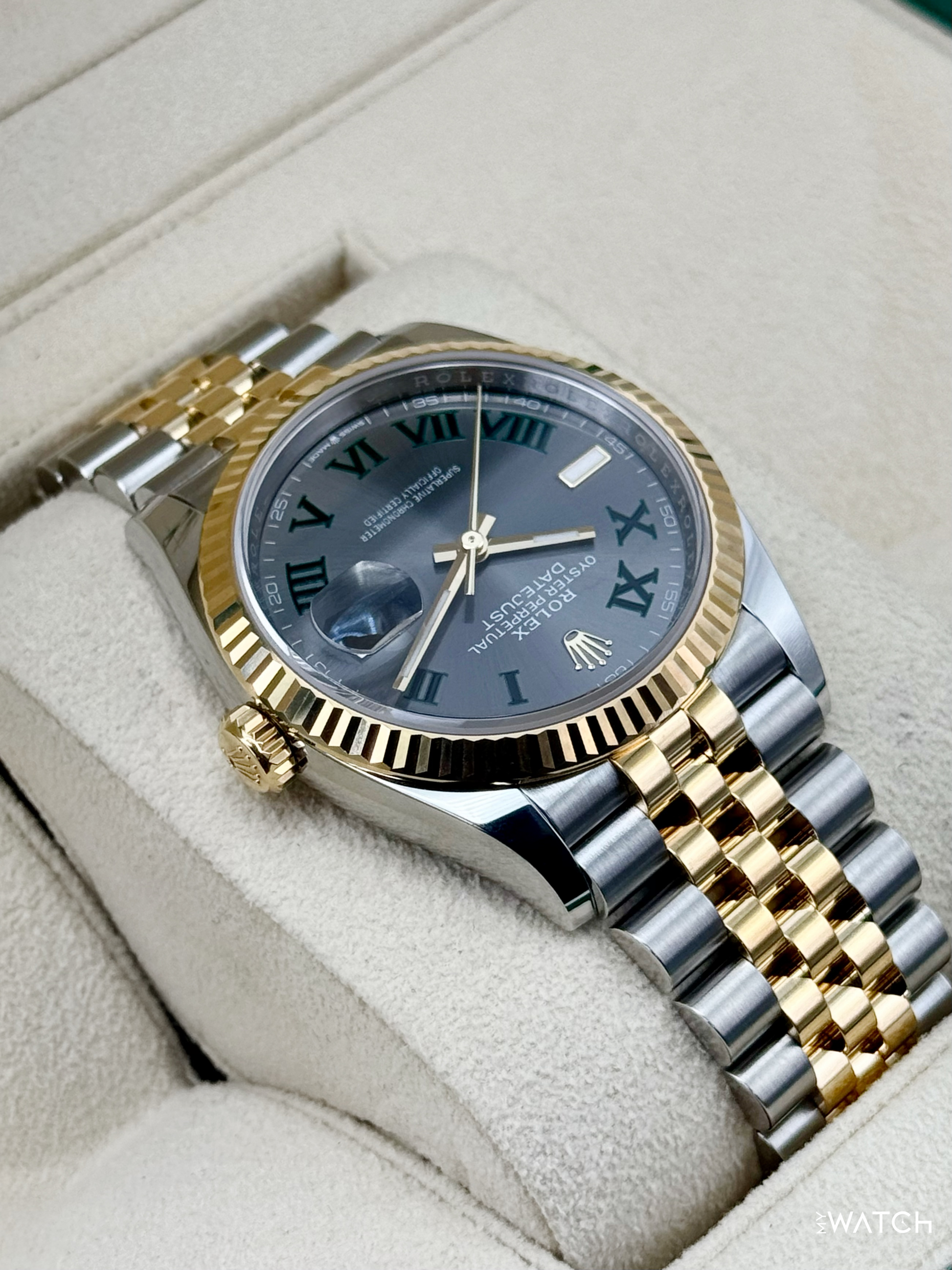 2025 Rolex Datejust 36mm 126233 Two-Tone Jubilee Wimbledon Dial - MyWatchLLC