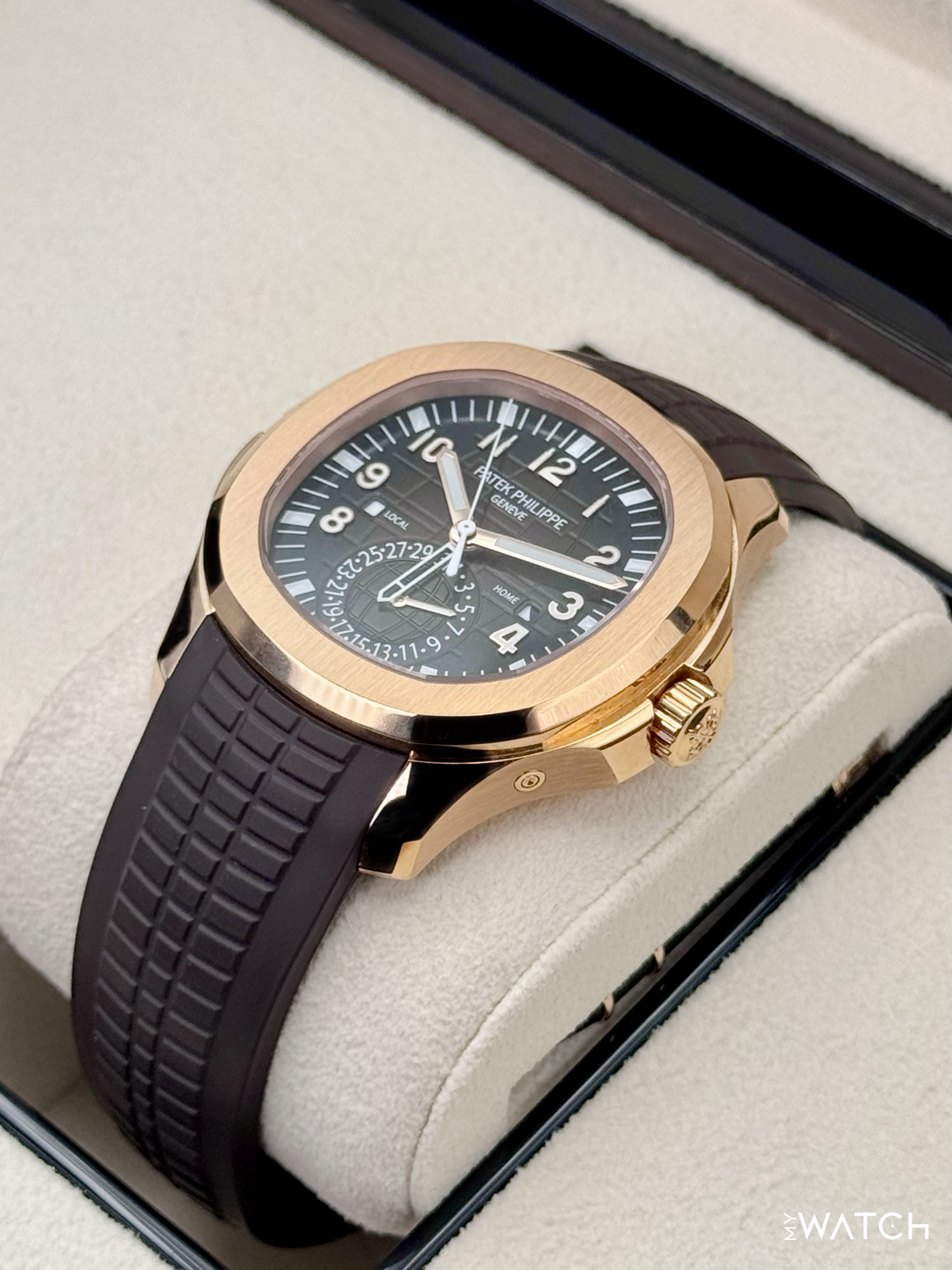 2024 Patek Philippe Aquanaut 40.8mm 5164R-001 Rose Gold Brown Dial - MyWatchLLC