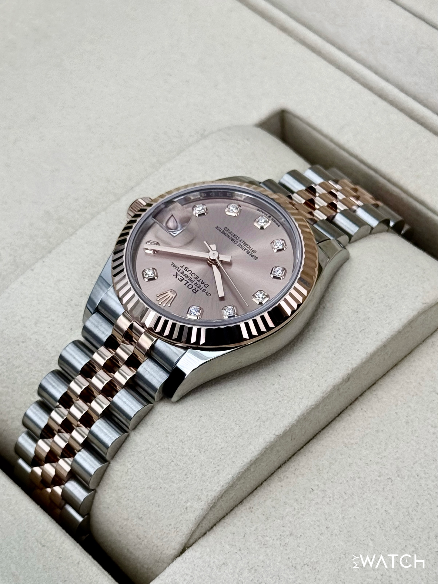 NEW 2026 Rolex Ladies Datejust 31mm 278271 Two-Tone Jubilee Pink Diamond Dial - MyWatchLLC