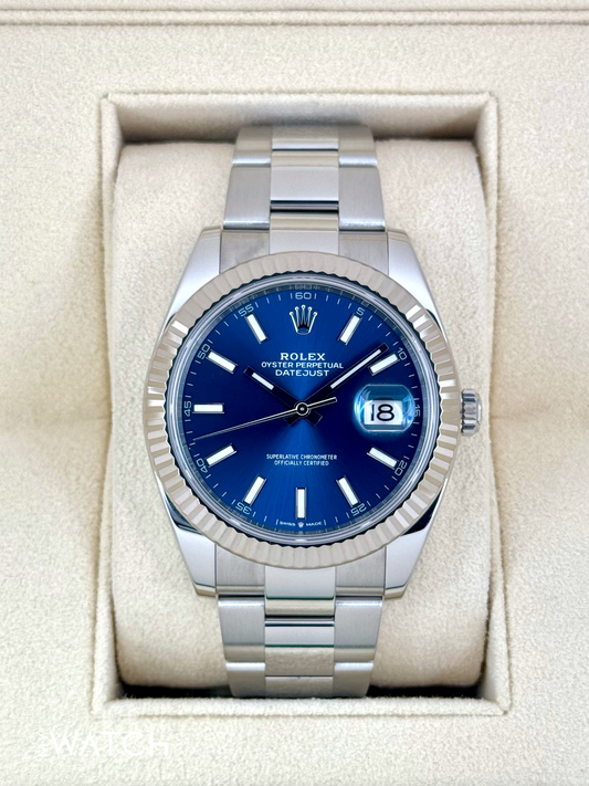 NEW 2025 Rolex Datejust 41mm 126334 Blue Dial Oyster - MyWatchLLC