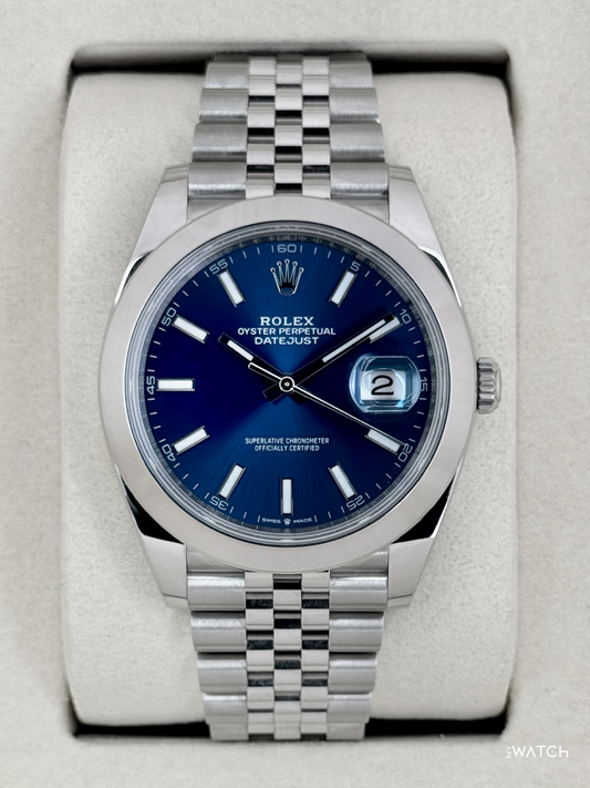 NEW 2026 Rolex Datejust 41mm 126300 Stainless Steel Jubilee Blue Dial - MyWatchLLC