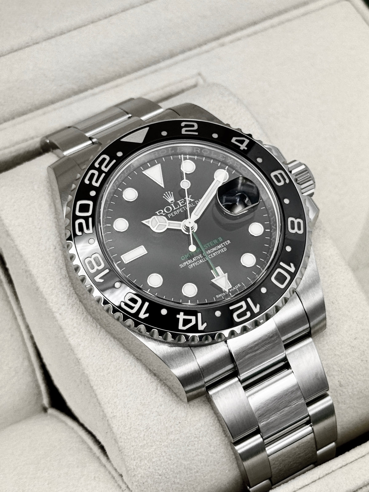 2018 Rolex GMT-Master II 40mm 116710LN Stainless Steel Black Dial