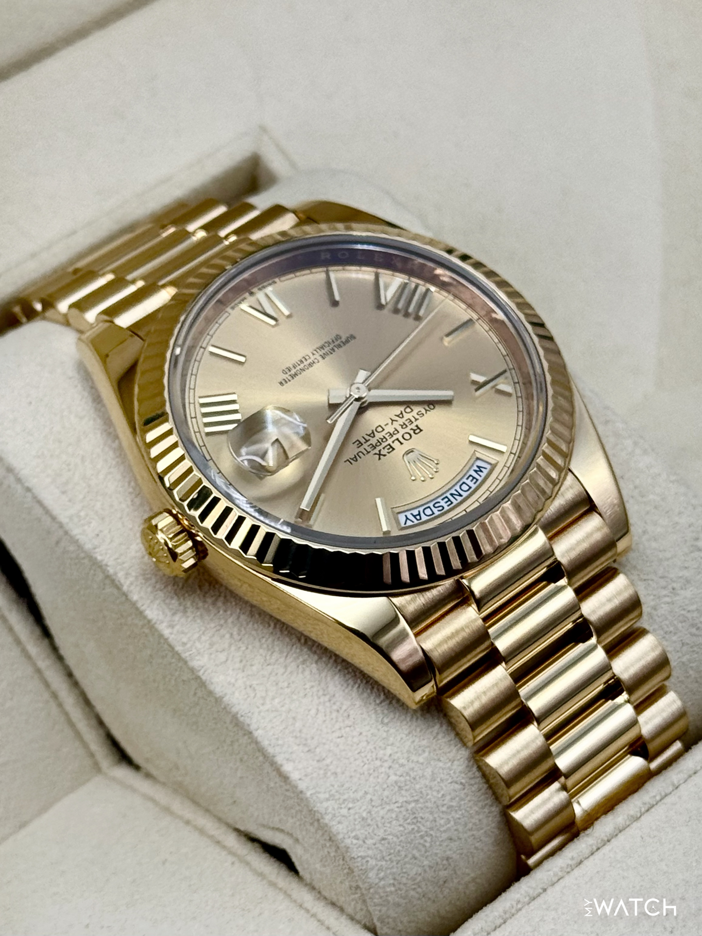 2019 Rolex Day-Date 40mm 228238 Presidential Champagne Dial - MyWatchLLC