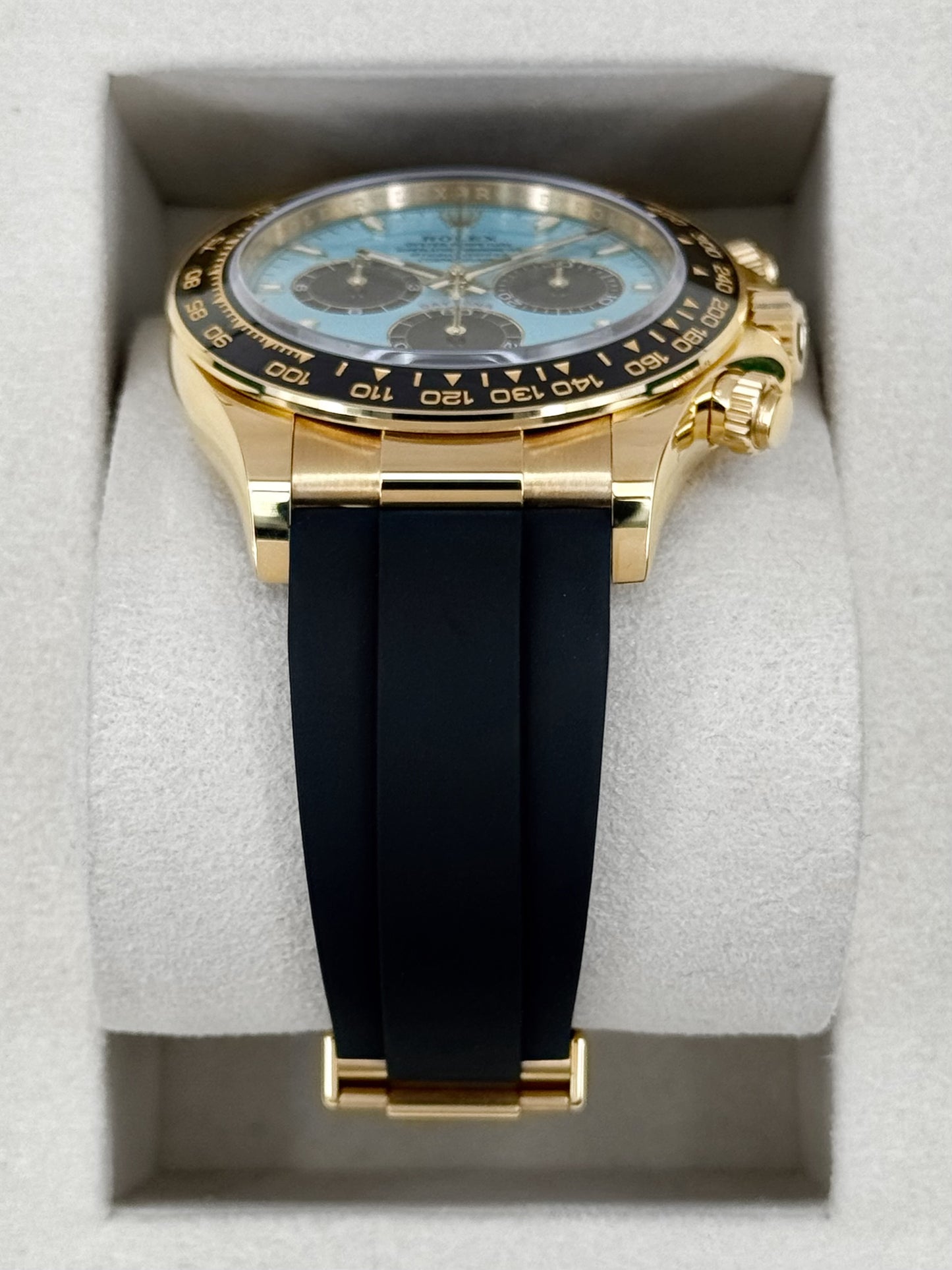 2025 Rolex Daytona 40mm 126518LN Yellow Gold Oysterflex Turquoise Dial