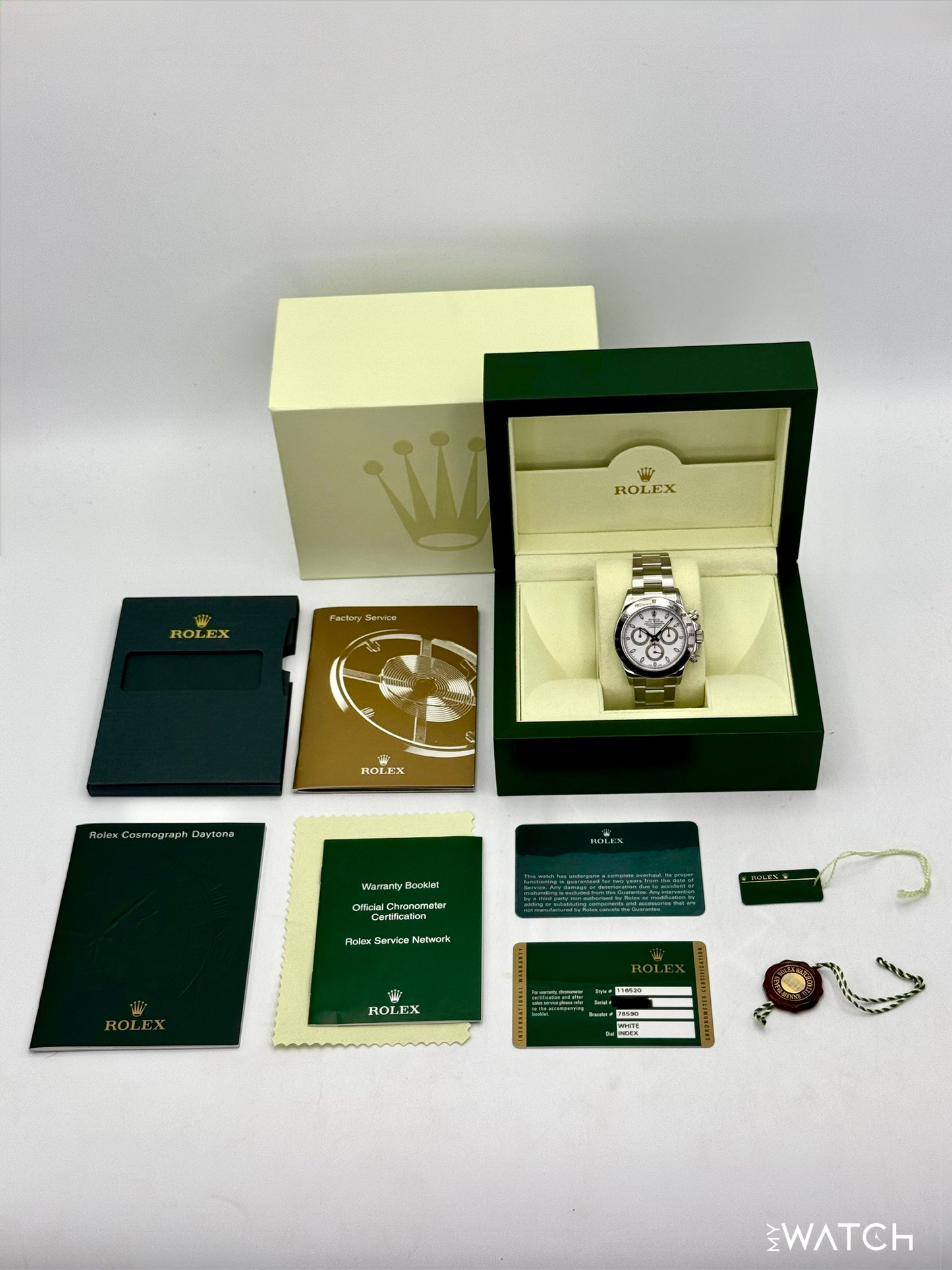 2010 Rolex Daytona 40mm 116520 Stainless Steel White APH Dial "Collectors Set"