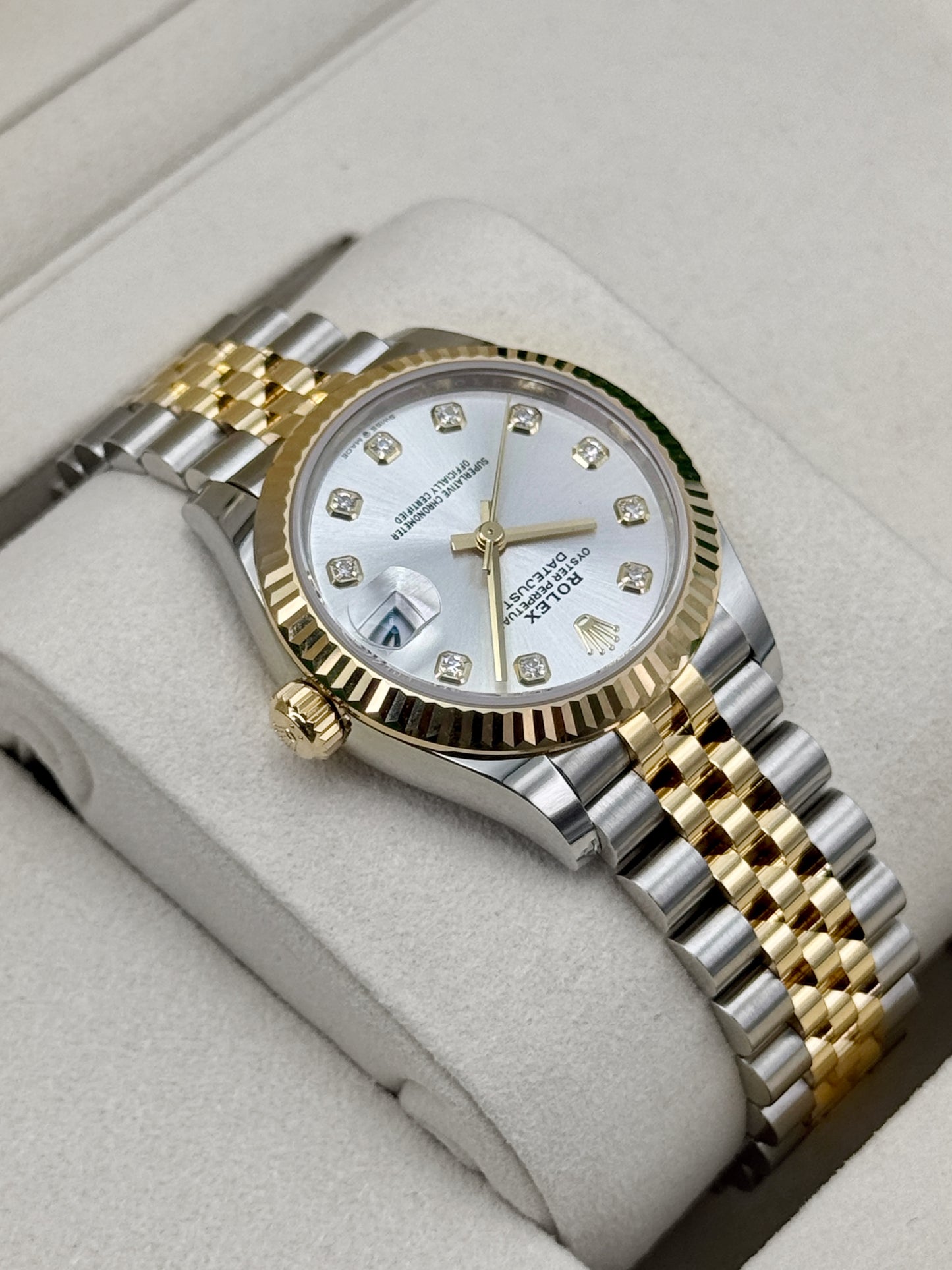 NEW 2026 Rolex Lady Datejust 31mm 278273 Two-Tone Jubilee Silver Diamond Dial