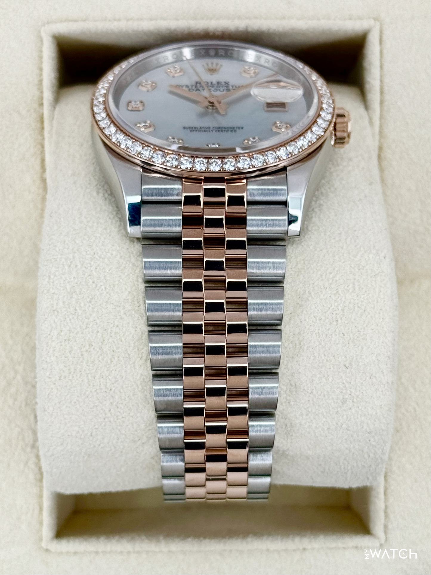 2024 Rolex Datejust 36mm 126281RBR Two-Tone Jubilee MOP Diamond Dial