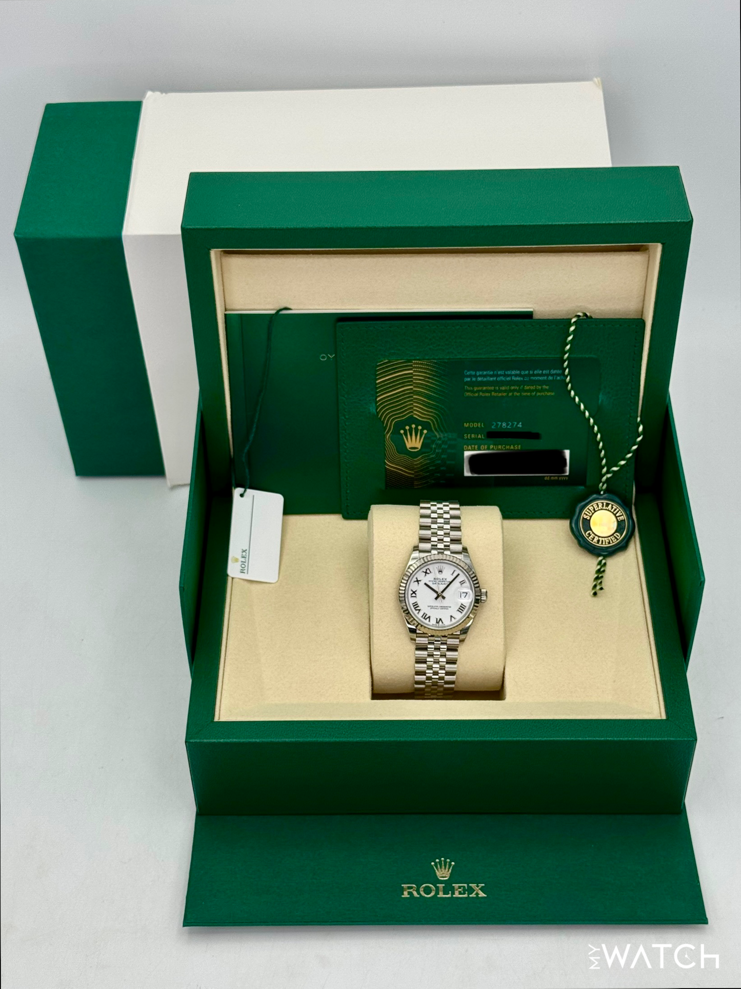 NEW 2025 Rolex Datejust 31mm 278274 Stainless Steel Jubilee White Dial