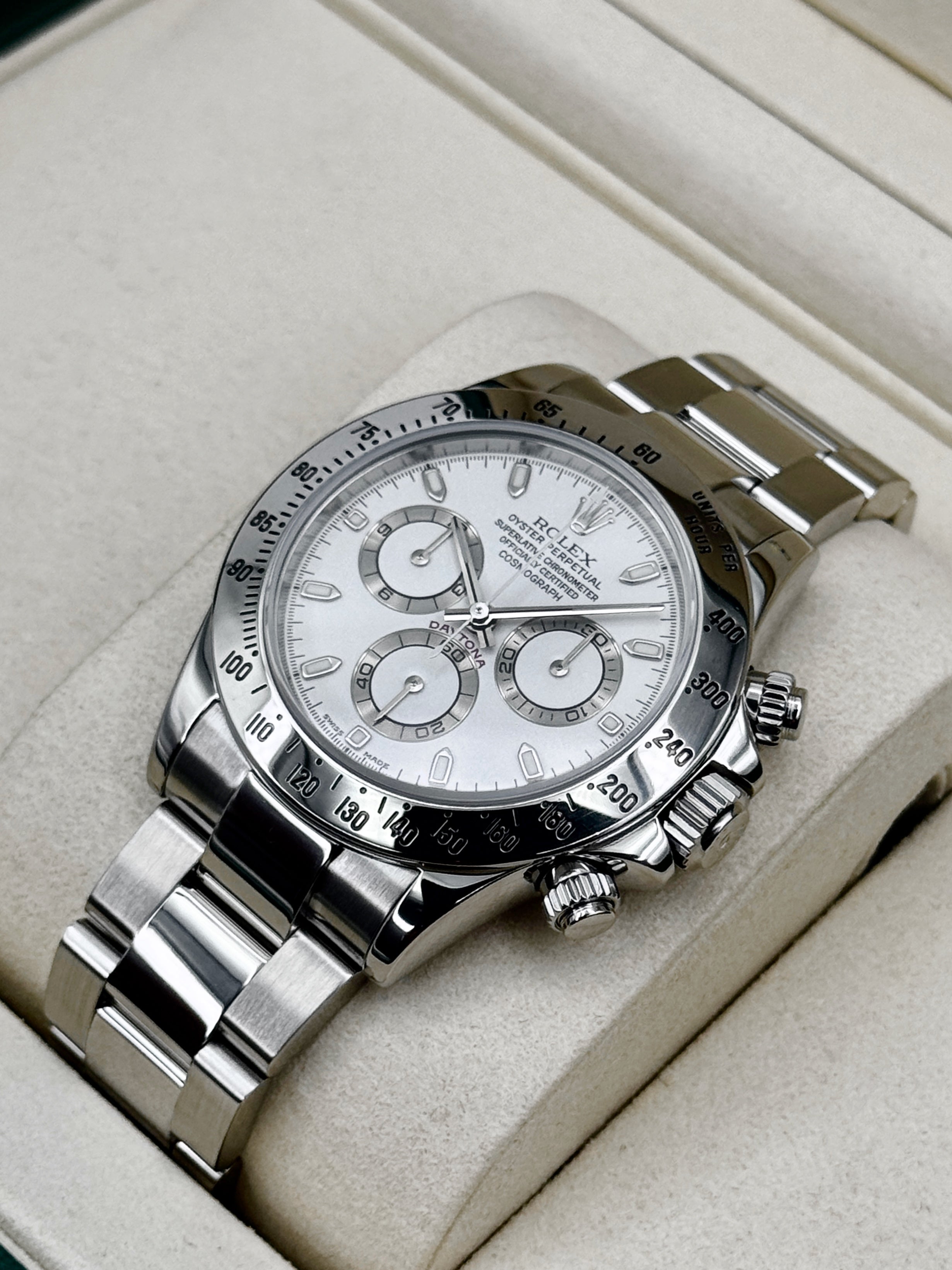 2003 Rolex Daytona 40mm 116520 Stainless Steel White Dial (Collectors