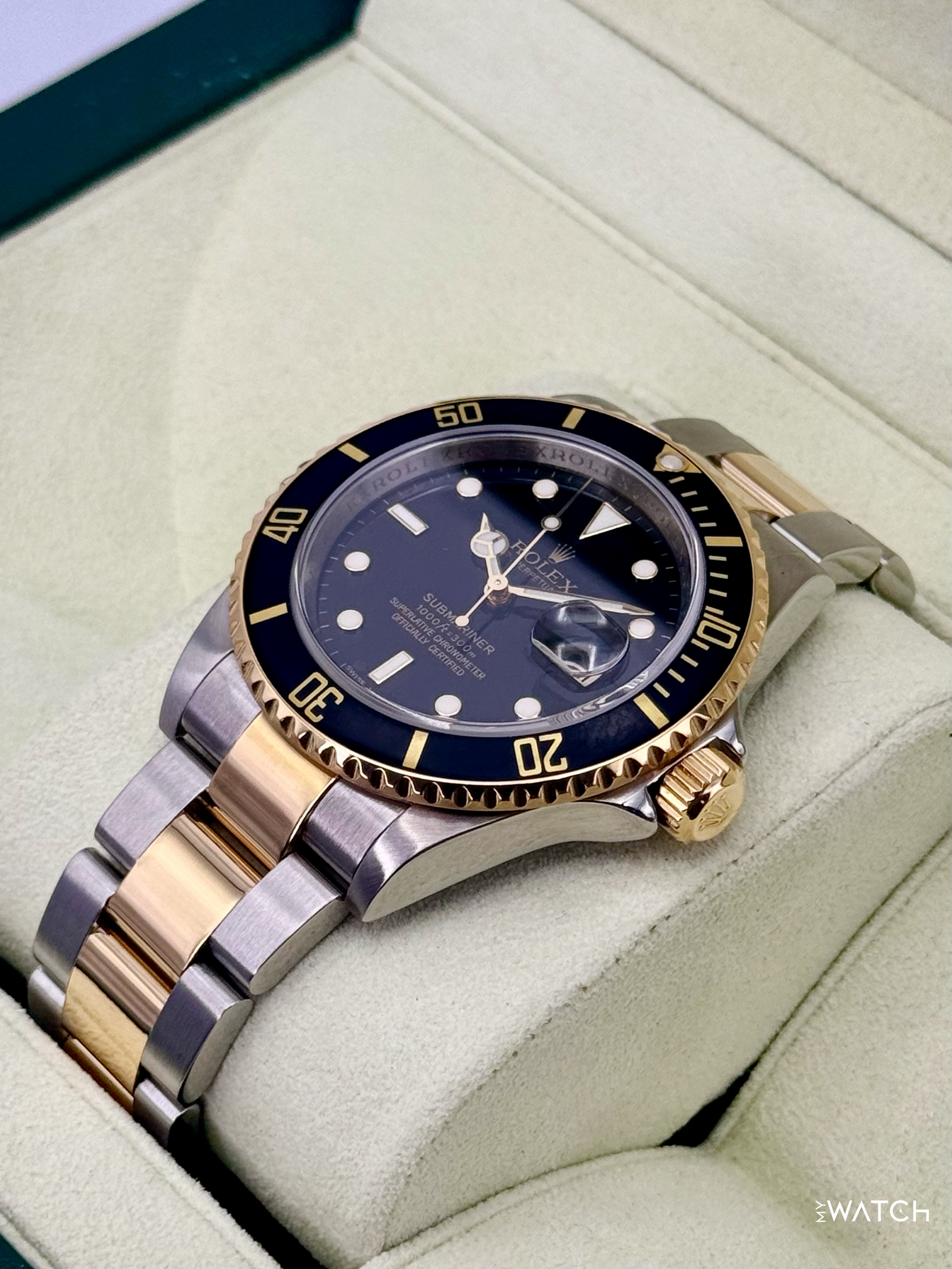 2009 Rolex Submariner 40mm 16613LN Two-Tone Black Dial - MyWatchLLC