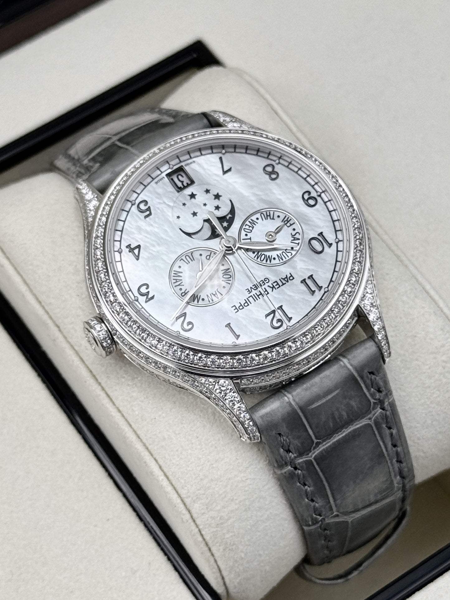 NEW 2026 Patek Philippe Annual Calendar 38mm 4948G White Gold Mother of Pearl Dial