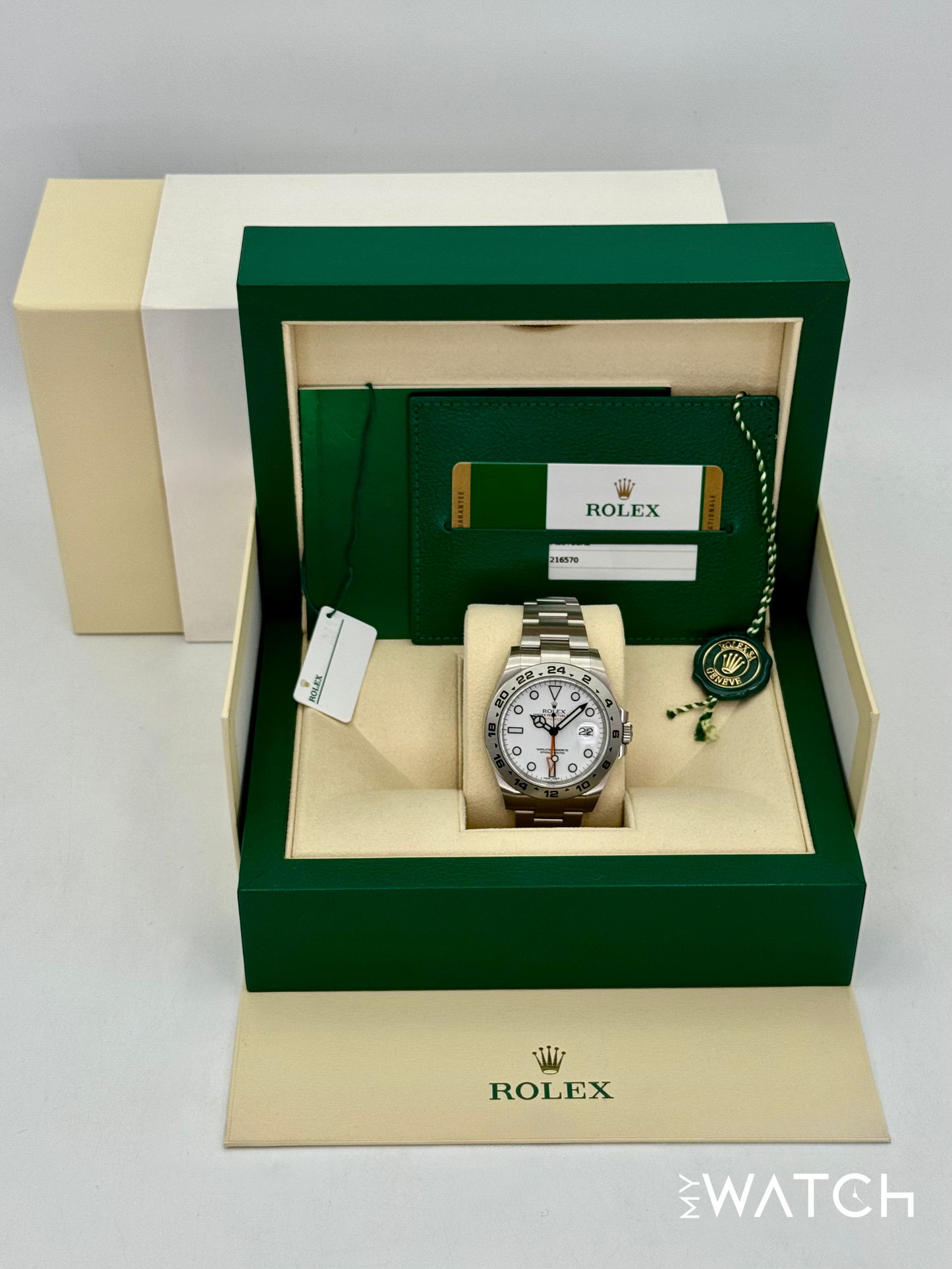 2020 Rolex Explorer II 42mm 216570 Polar White Dial