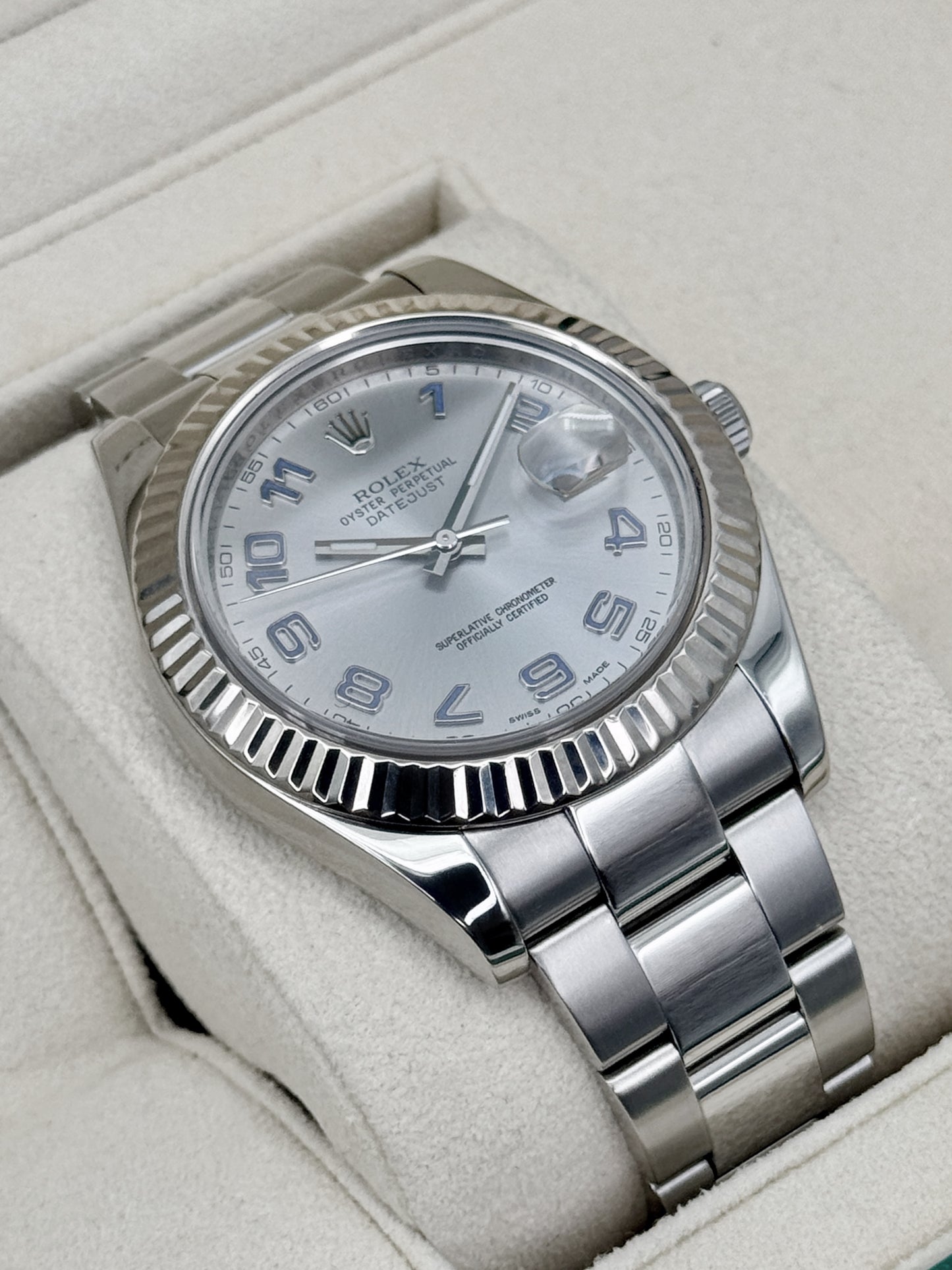 2010 Rolex Datejust II 41mm 116334 Stainless Steel Oyster Silver Dial