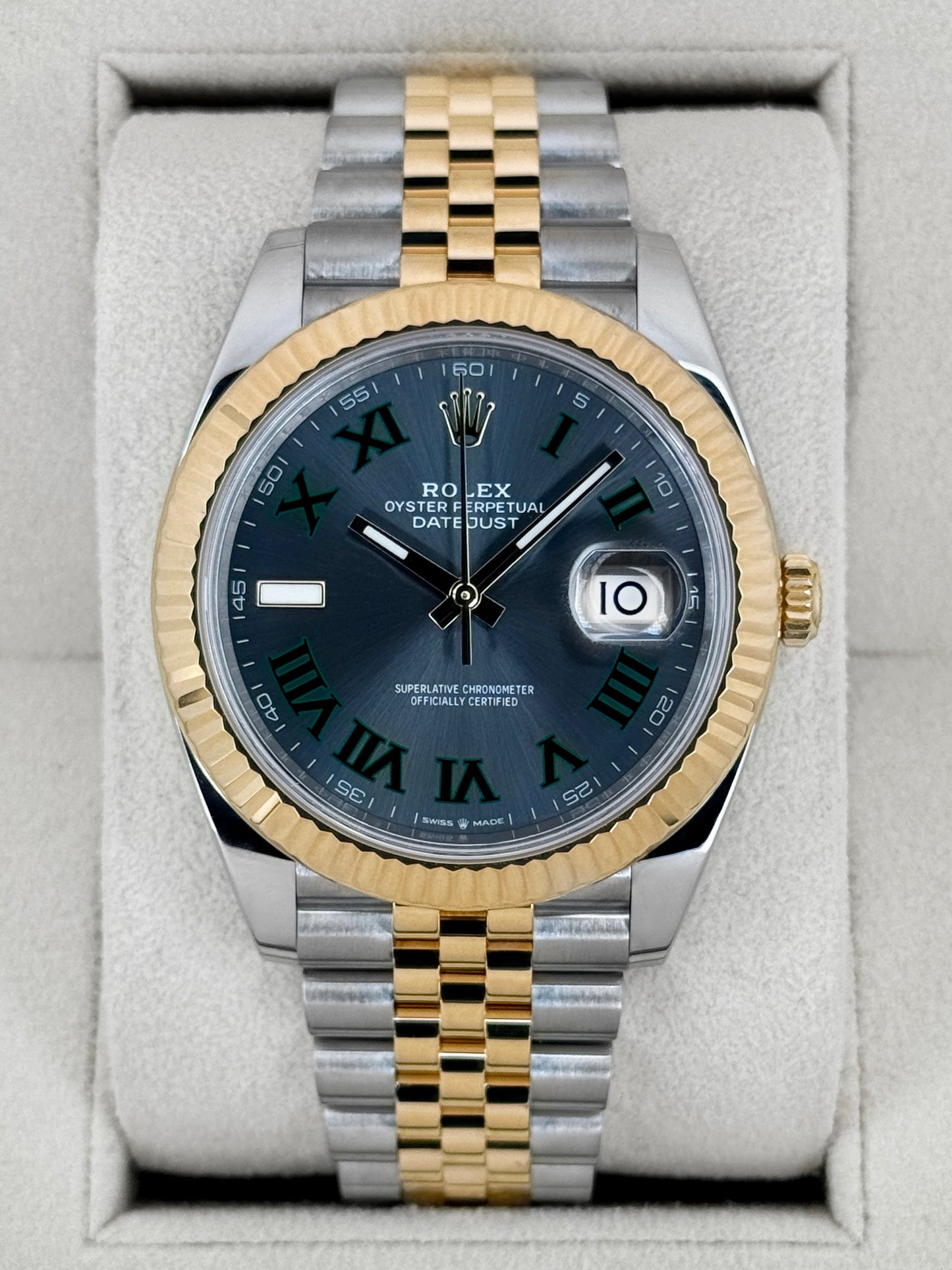 2021 Rolex Datejust 41mm 126333 Two-Tone Jubilee Wimbledon Dial
