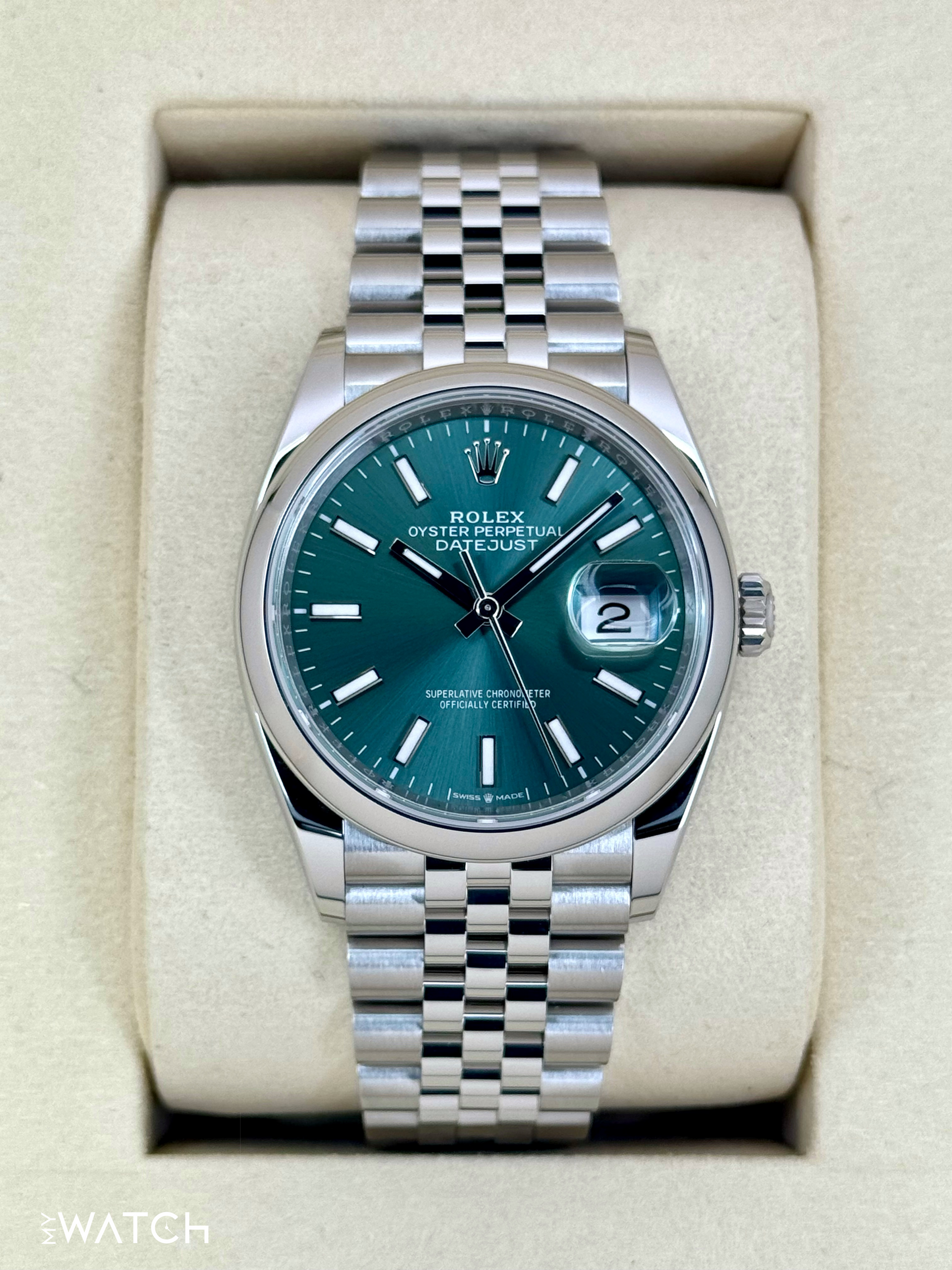 NEW 2026 Rolex Datejust 36mm 126200 Stainless Steel Jubilee Green Dial