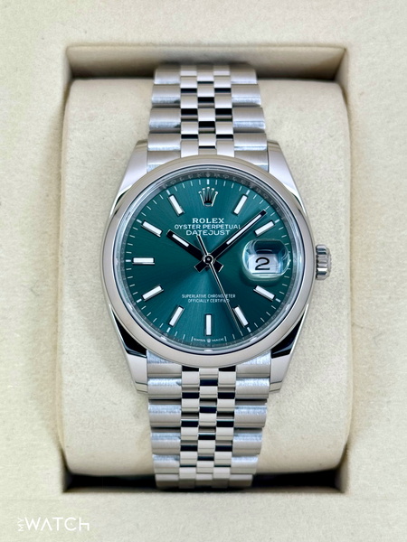 NEW 2026 Rolex Datejust 36mm 126200 Stainless Steel Jubilee Green Dial