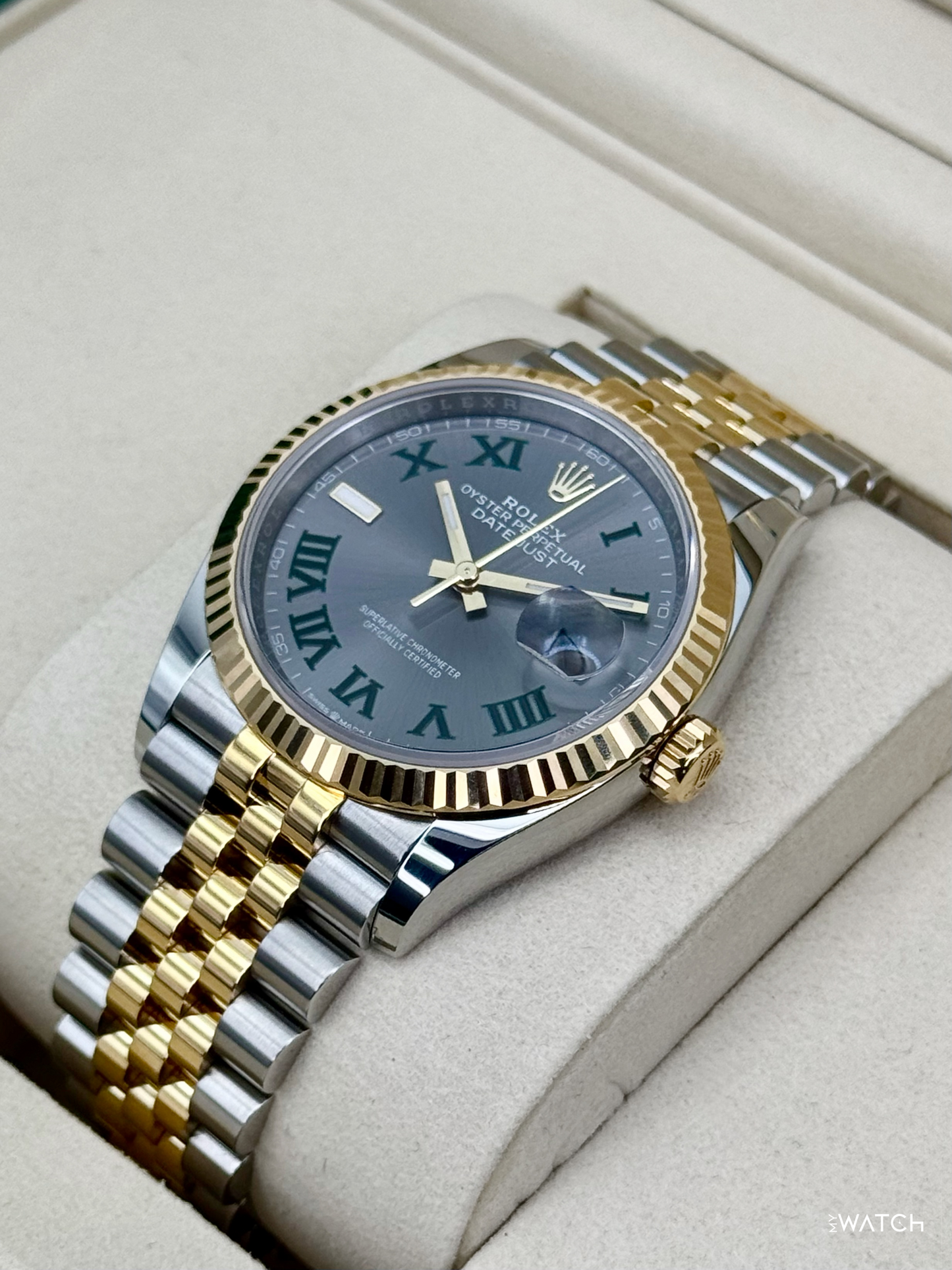 NEW 2026 Rolex Datejust 36mm 126233 Two-Tone Jubilee Wimbledon Dial - MyWatchLLC