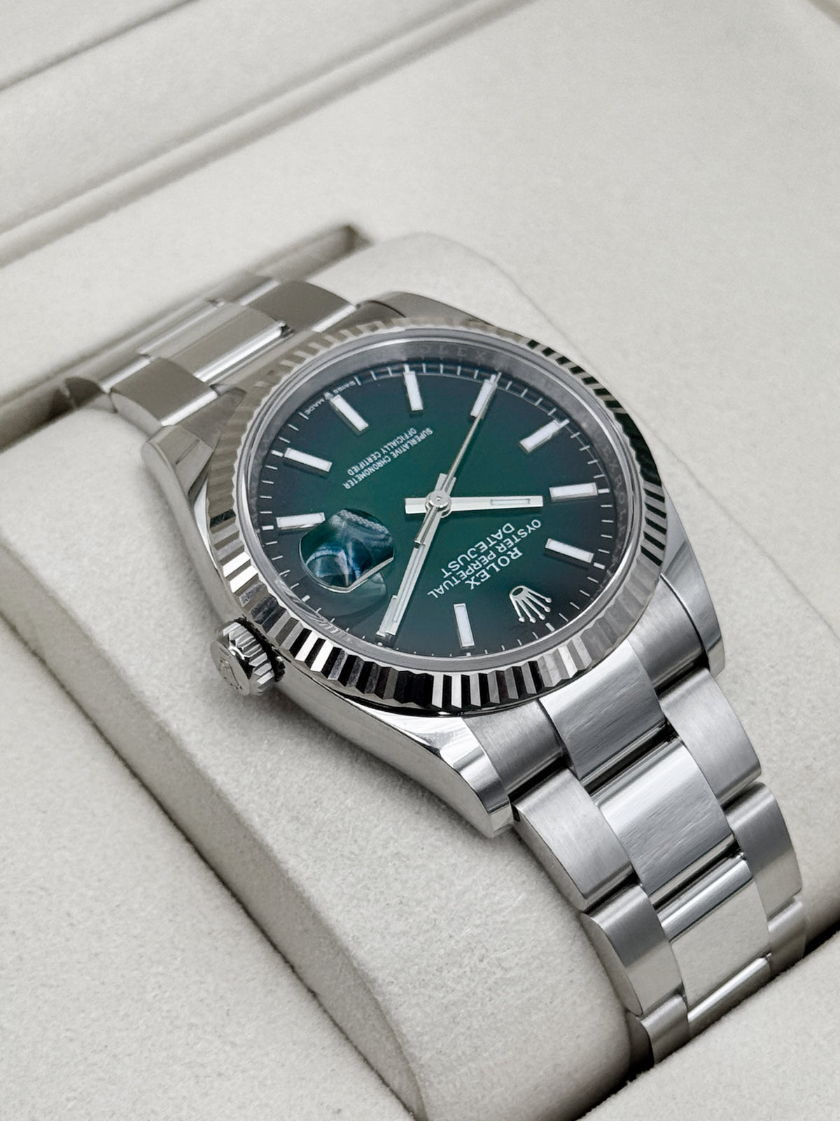 NEW 2026 Rolex Datejust 36mm 126234 Stainless Steel Oyster Green Ombre Dial