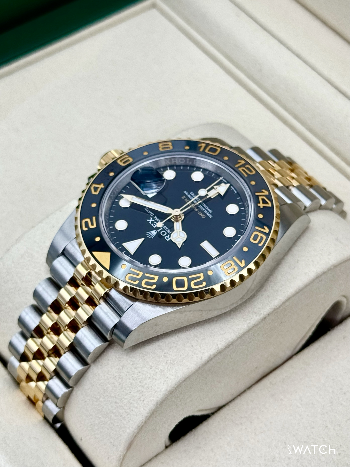 NEW 2026 Rolex GMT-Master II 40mm 126713GRNR Two-Tone Jubilee (STICKERED) - MyWatchLLC