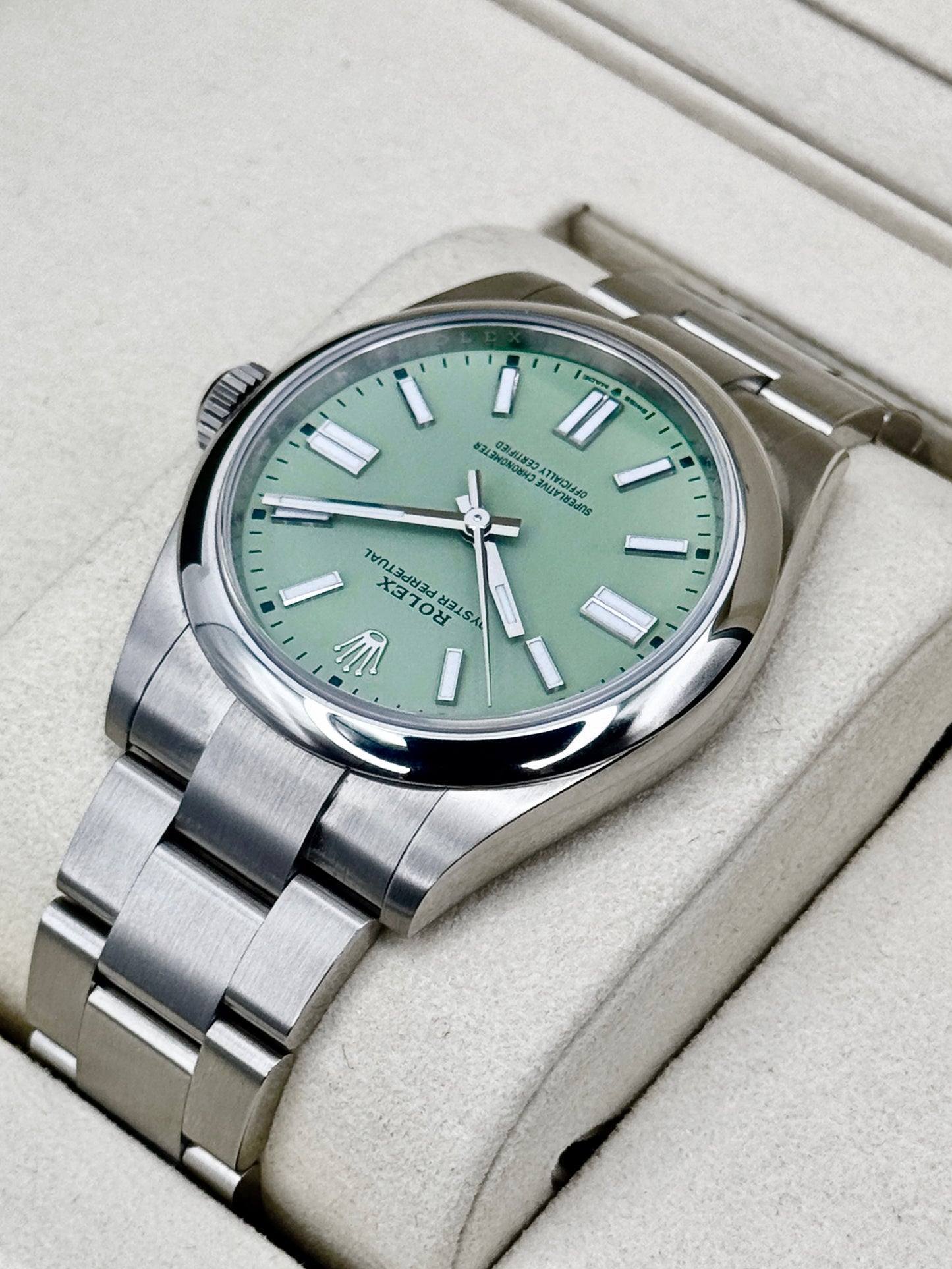 2025 Rolex Oyster Perpetual 41mm 134300 Pistachio Dial