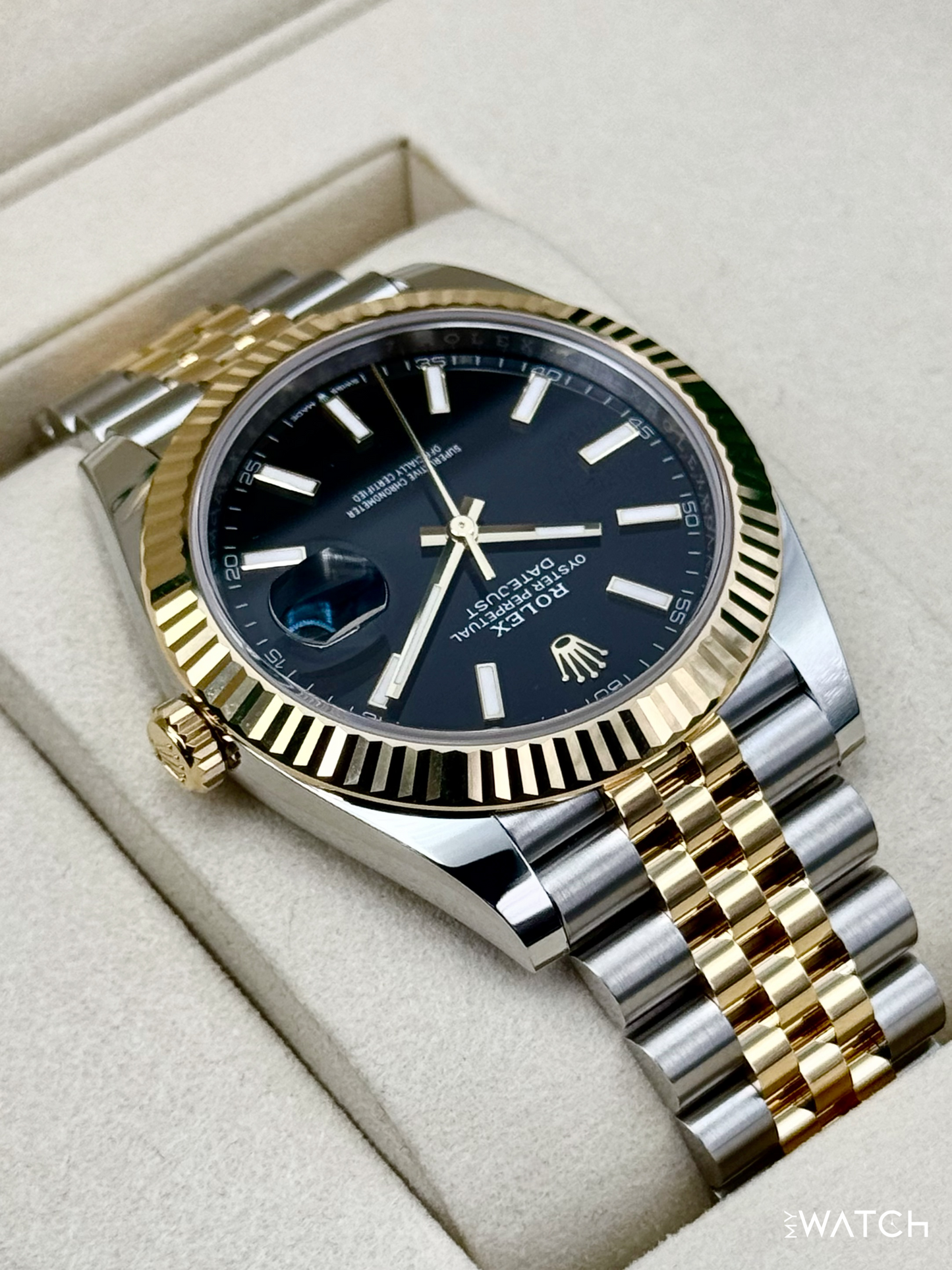NEW 2025 Rolex Datejust 41mm 126333 Two-Tone Jubilee Black Dial