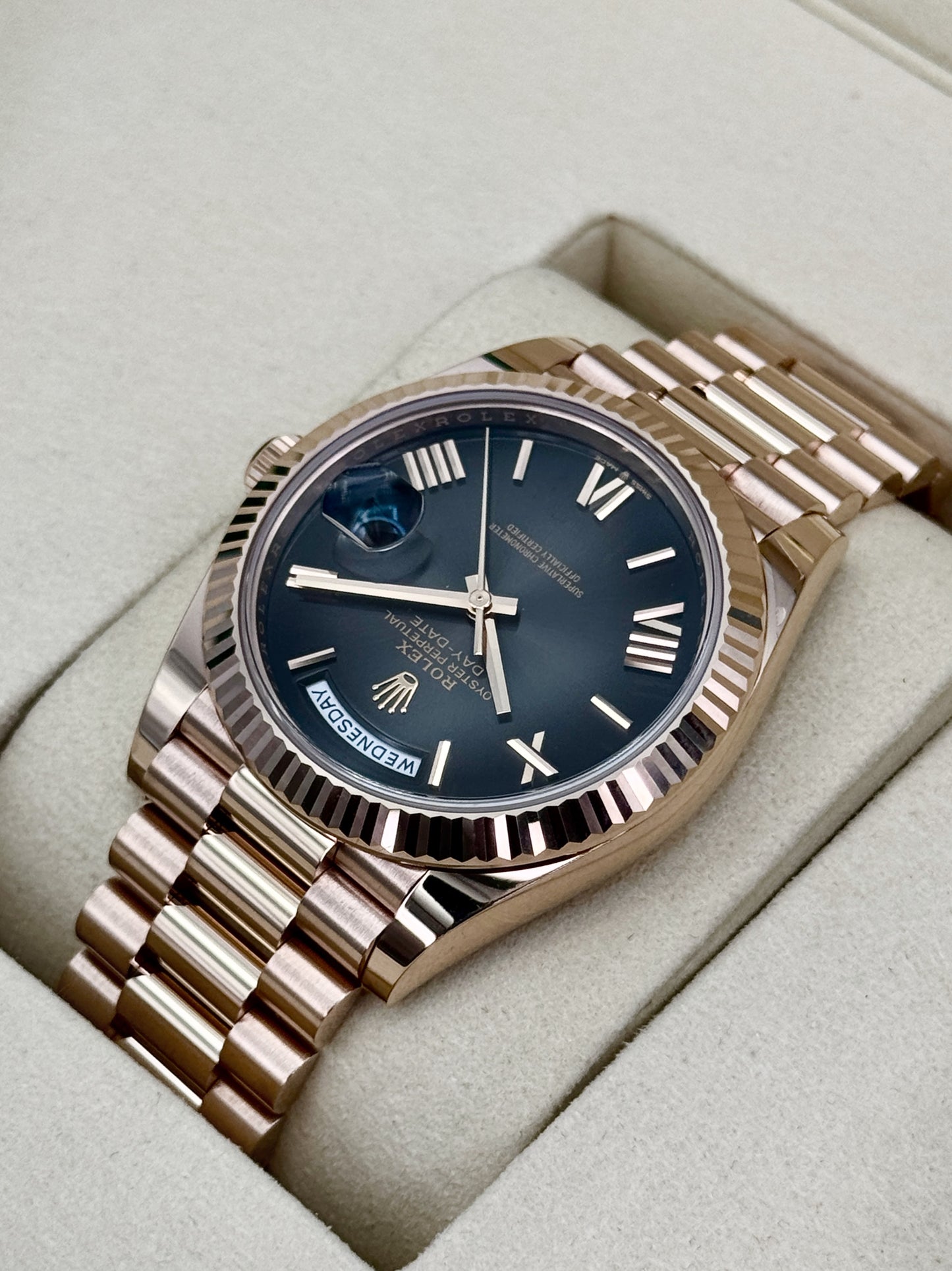 2026 Rolex Day-Date 40mm 228235 Presidential Slate Ombre Dial