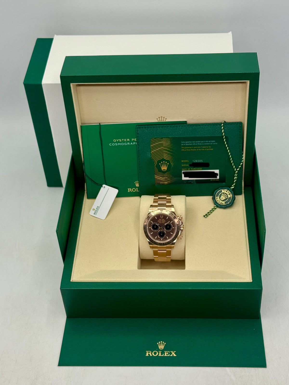 2025 Rolex Daytona 40mm 126505 Rose Gold Chocolate Dial