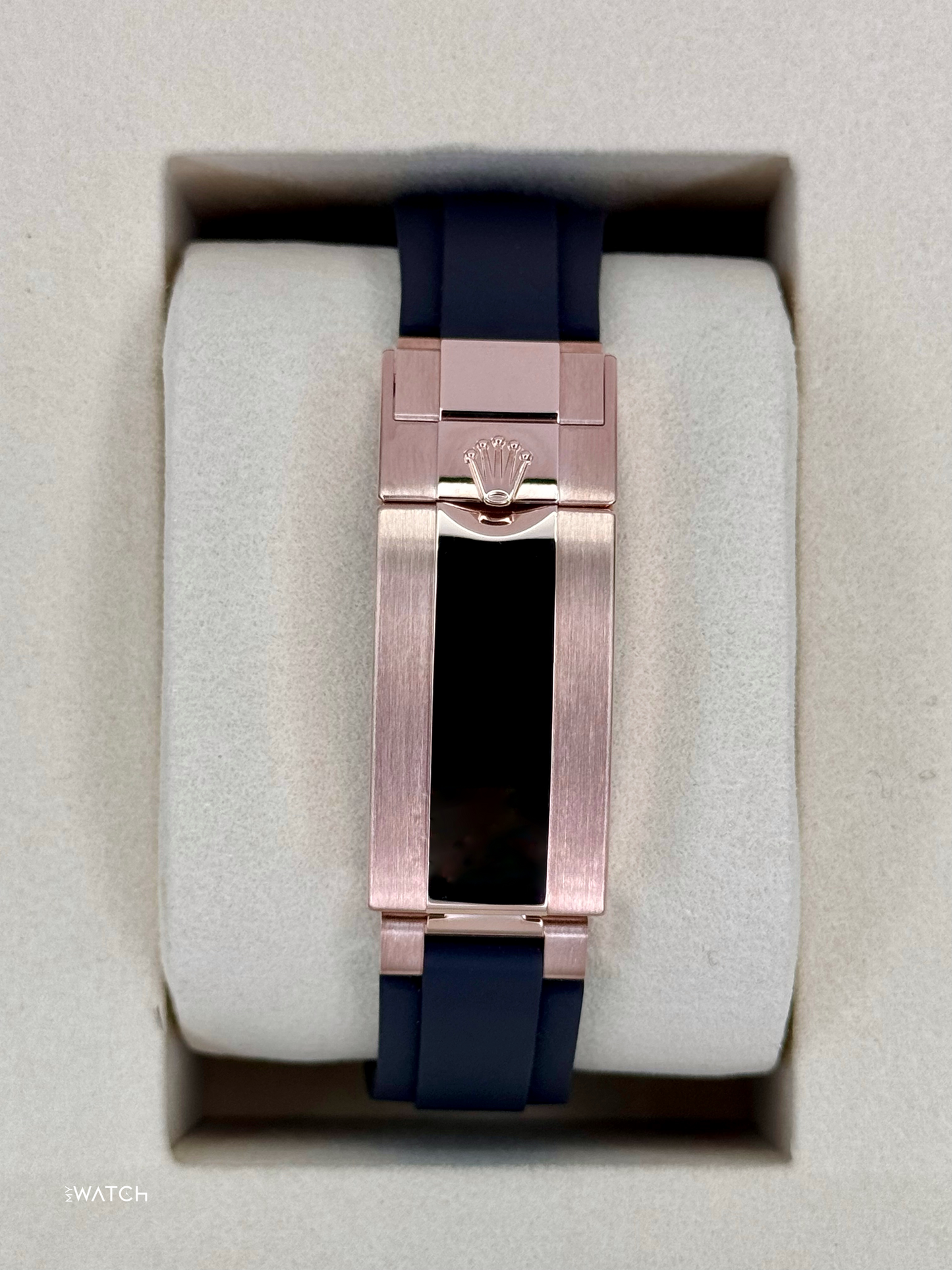 NEW 2025 Rolex Yacht-Master 40mm 126655 Rose Gold Oysterflex Black Dial - MyWatchLLC