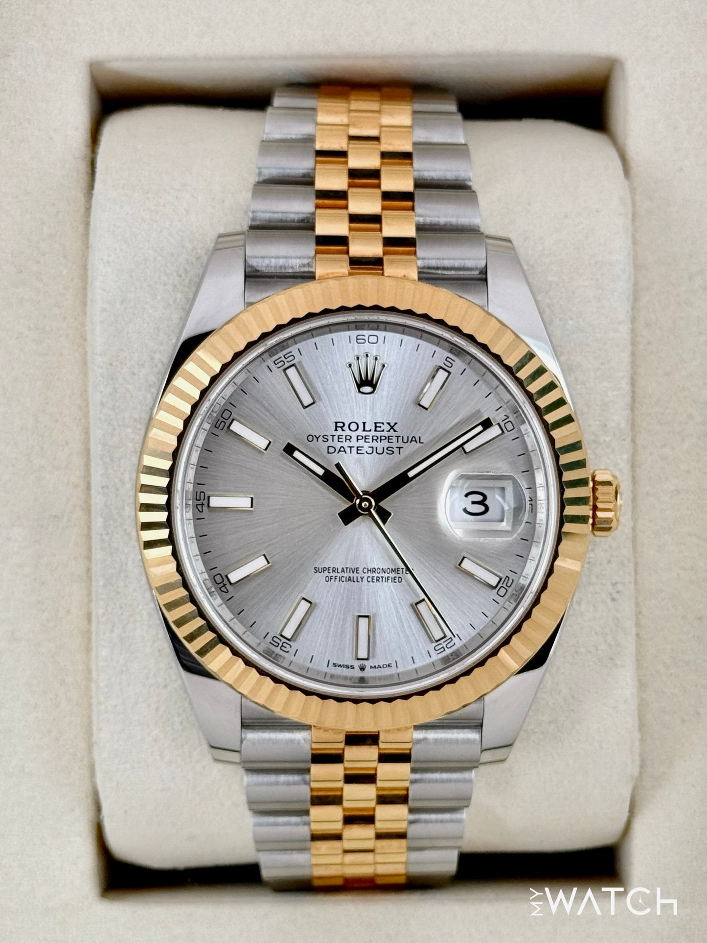 NEW 2025 Rolex Datejust 41mm 126333 Two-Tone Jubilee Silver Dial