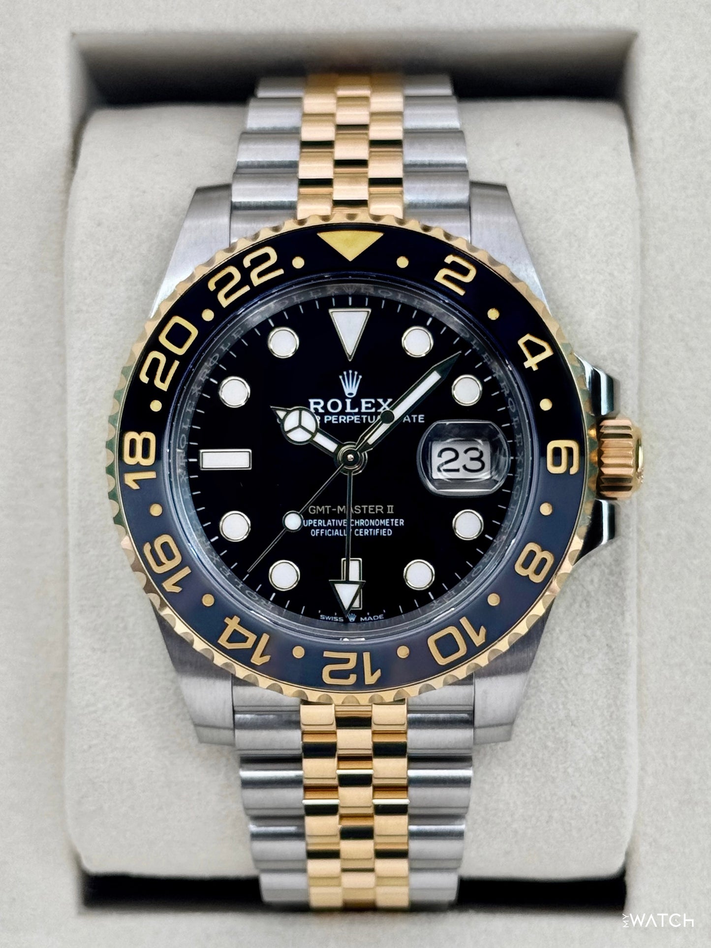 2025 Rolex GMT-Master II 40mm 126713GRNR Two-Tone Jubilee