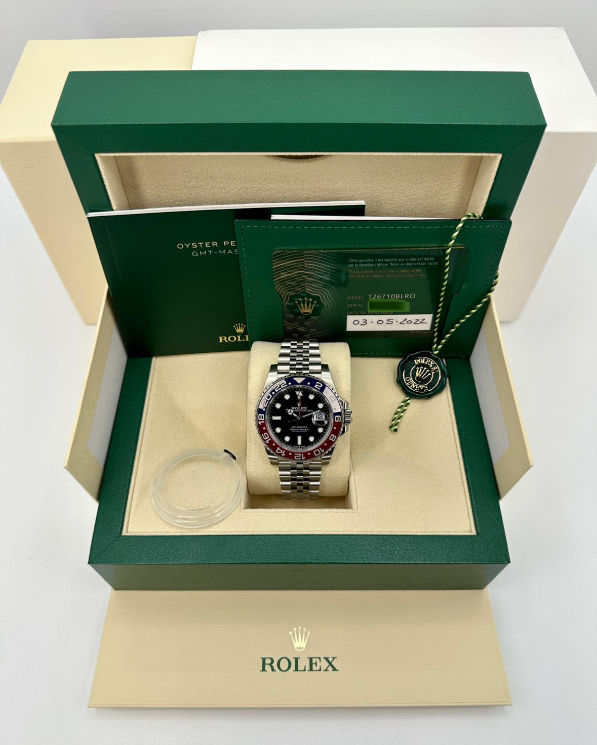 2022 Rolex GMT-Master II "Pepsi" 40mm 126710BLRO Jubilee Black Dial - MyWatchLLC