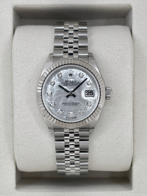 NEW 2026 Rolex Lady Datejust 28mm 279174 Mother of Pearl Diamond Dial