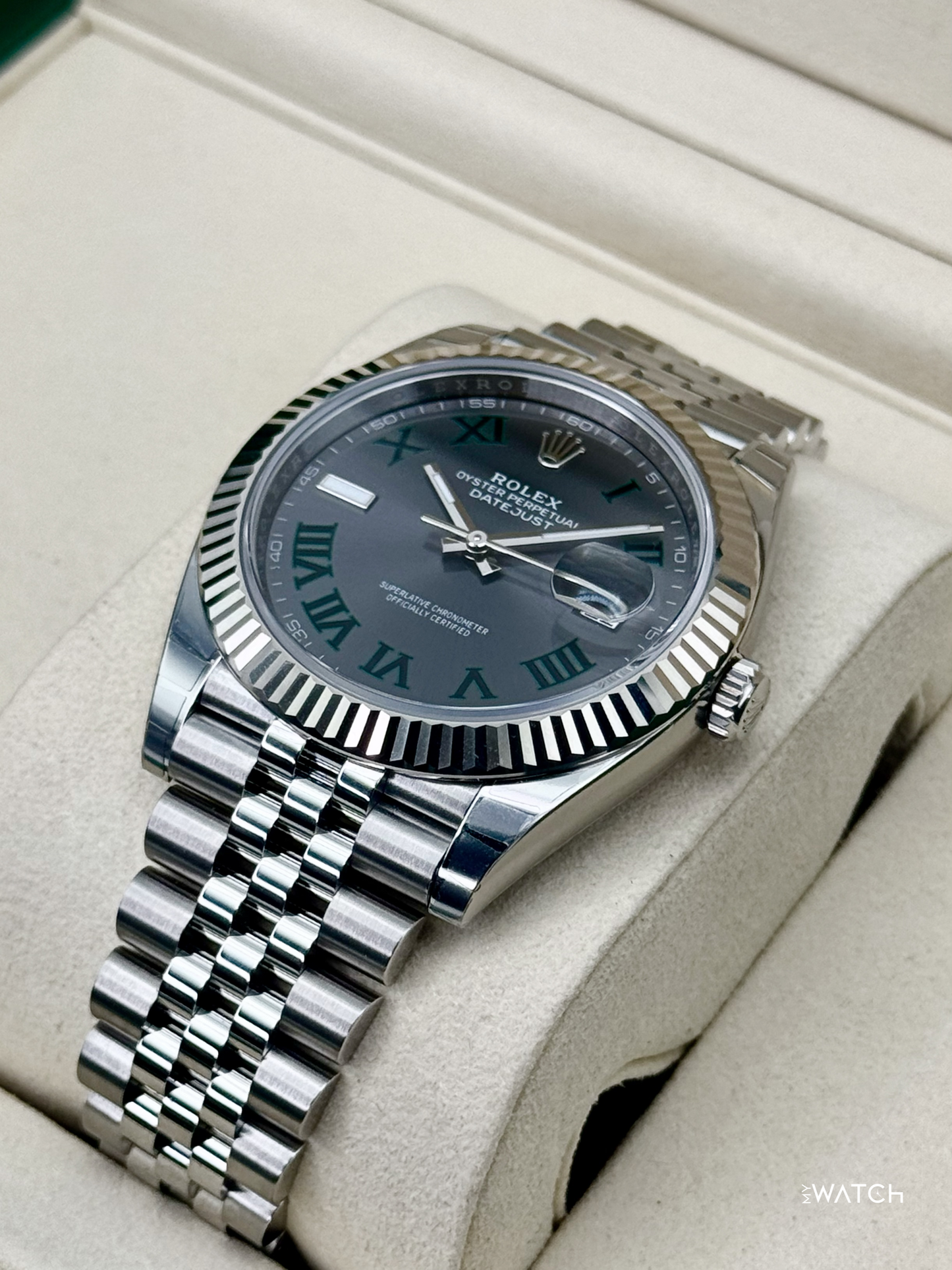 NEW 2026 Rolex Datejust 41mm 126334 Jubilee Wimbledon Dial (STICKERED) - MyWatchLLC