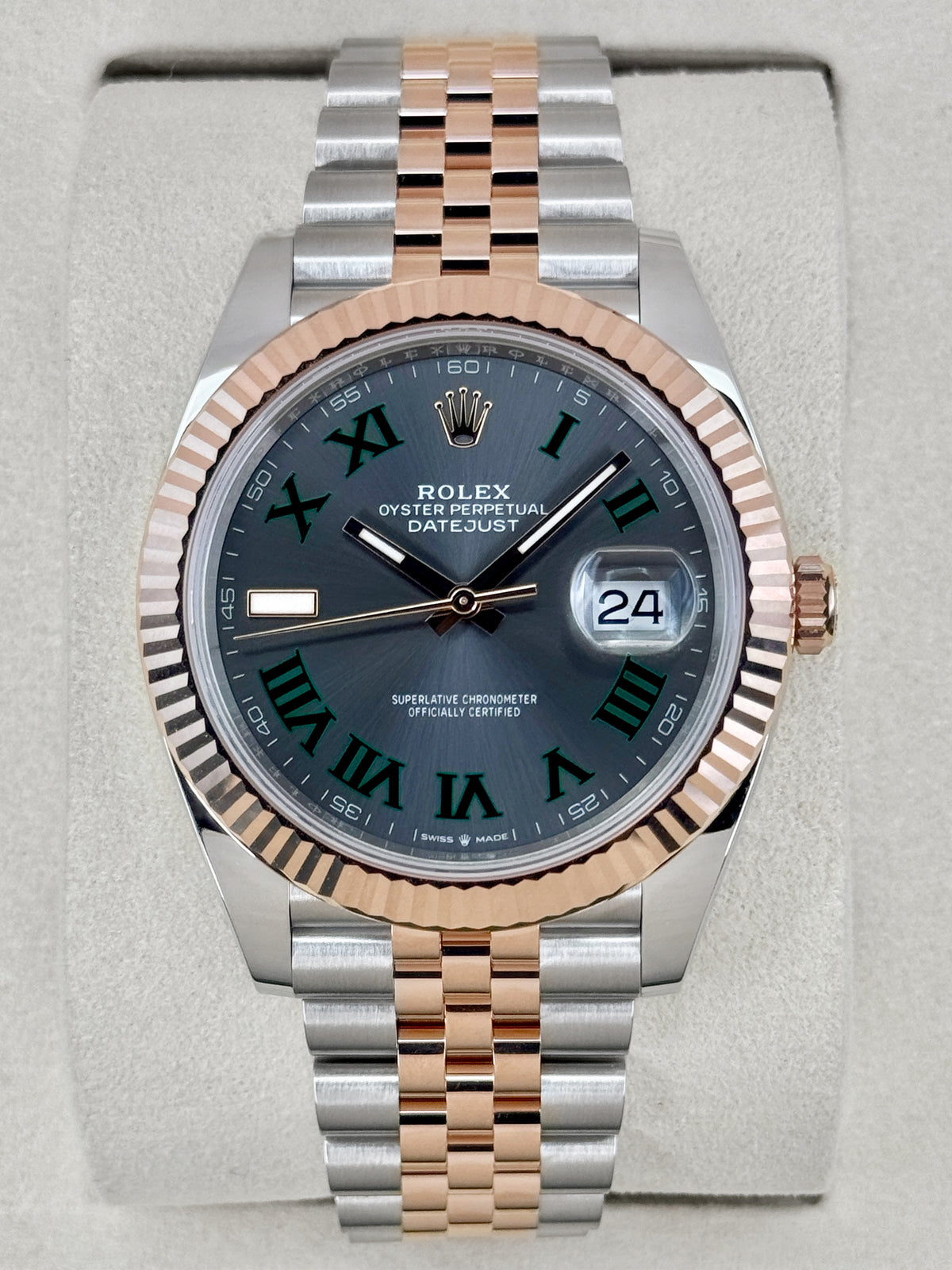 NEW 2026 Rolex Datejust 41mm 126331 Two-Tone Jubilee Wimbledon Dial