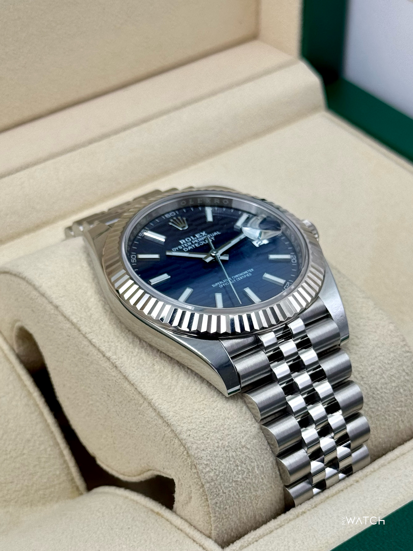 2022 Rolex Datejust 41mm 126334 Stainless Steel Jubilee Blue Motif Dial