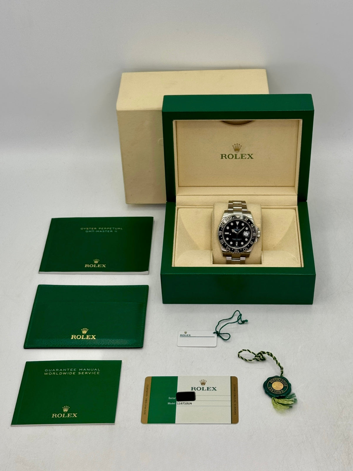 2018 Rolex GMT-Master II 40mm 116710LN Stainless Steel Black Dial