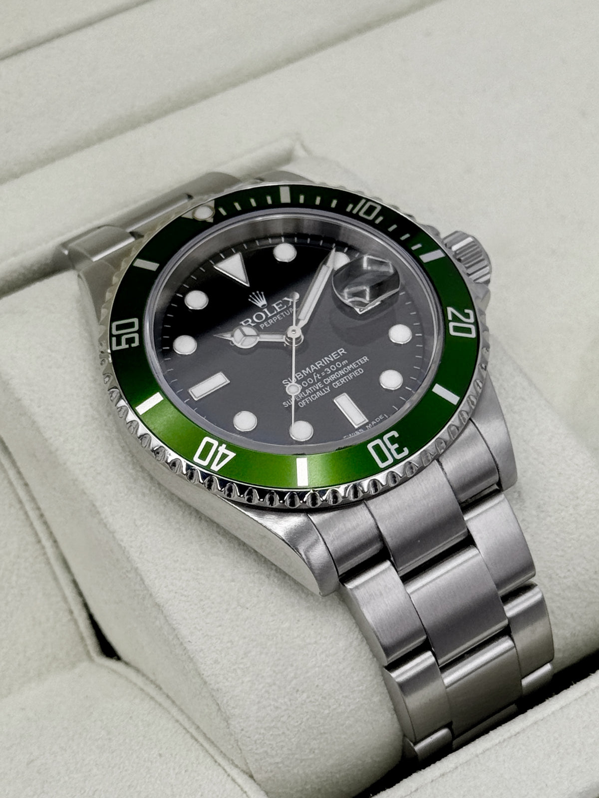 2007 Rolex Submariner Kermit 40mm 16610LV Stainless Steel Black Dial (CPO)
