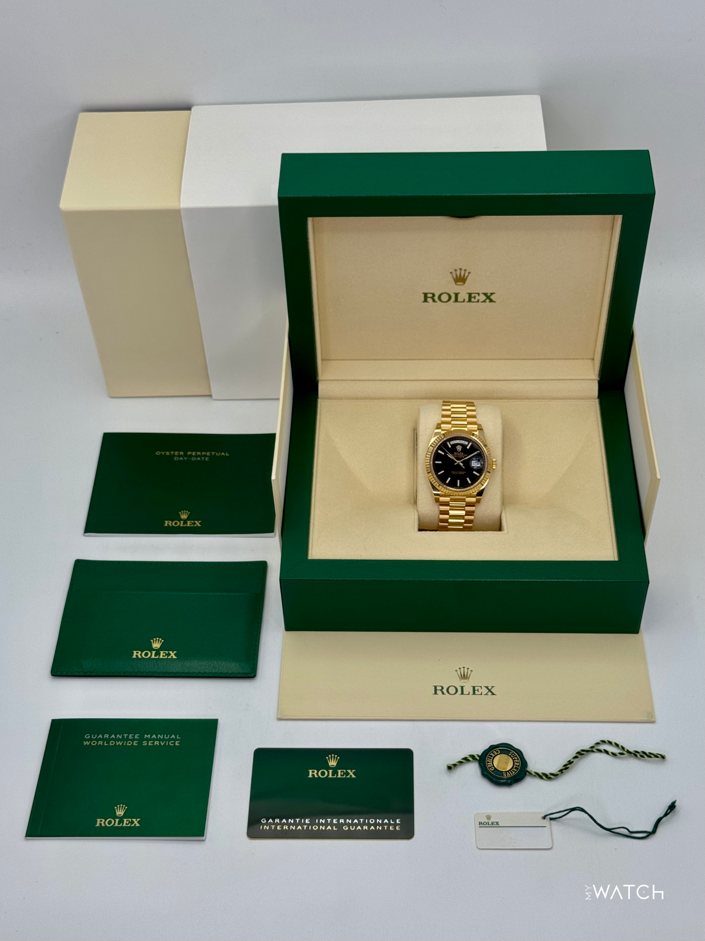2024 Rolex Day-Date 40mm 228238 Yellow Gold Black Dial