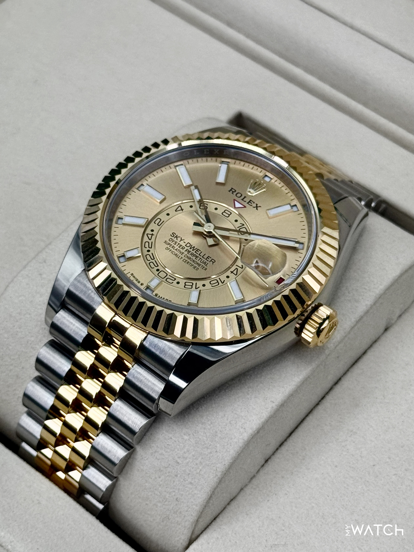 NEW 2026 Rolex Sky-Dweller 42mm 336933 Jubilee Champagne Dial - MyWatchLLC