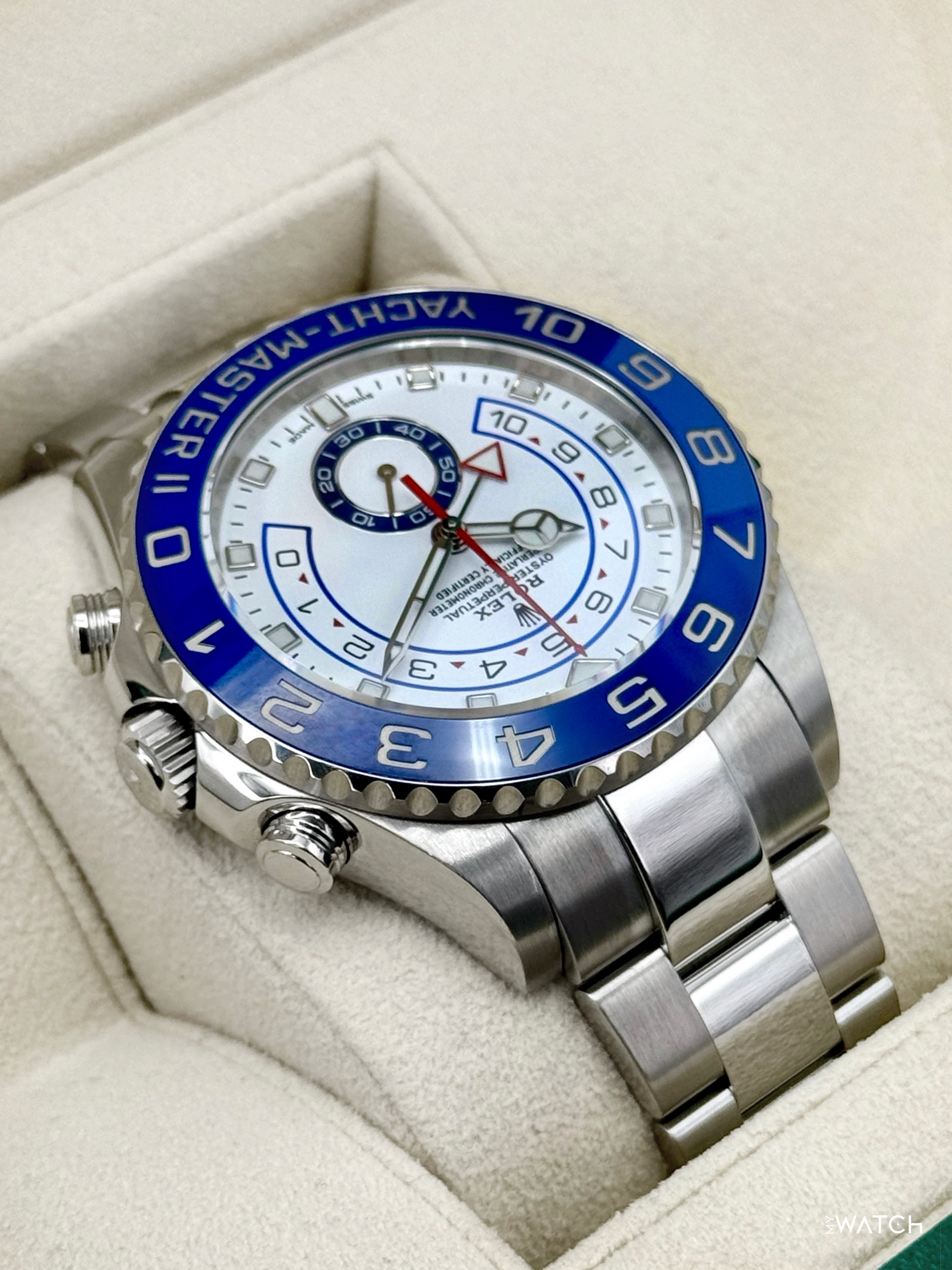 2019 Rolex Yacht-Master II 44mm 116680 Stainless Steel White Dial - MyWatchLLC