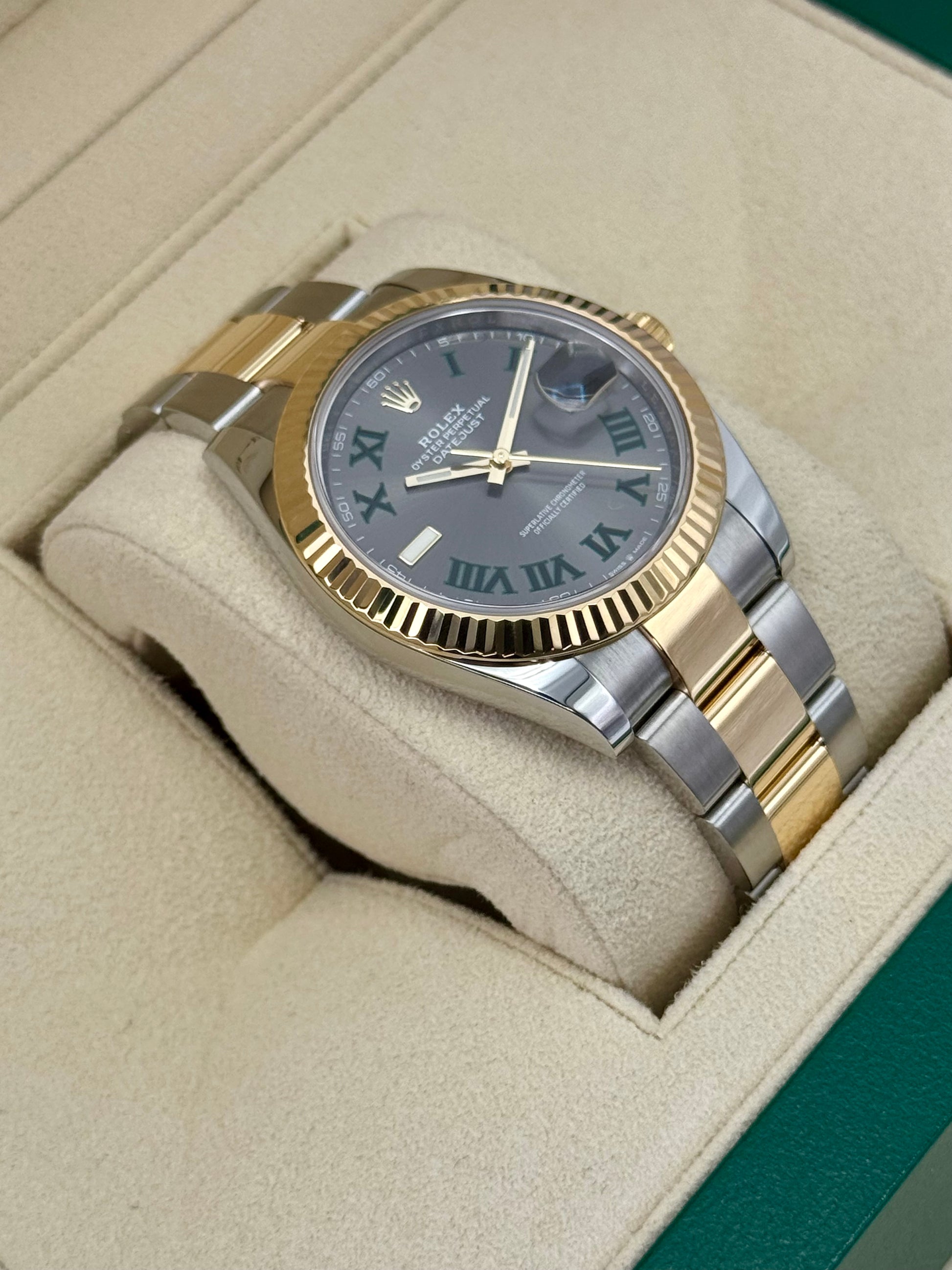 2022 Rolex Datejust 41mm 126333 Two-Tone Oyster Wimbledon Dial - MyWatchLLC