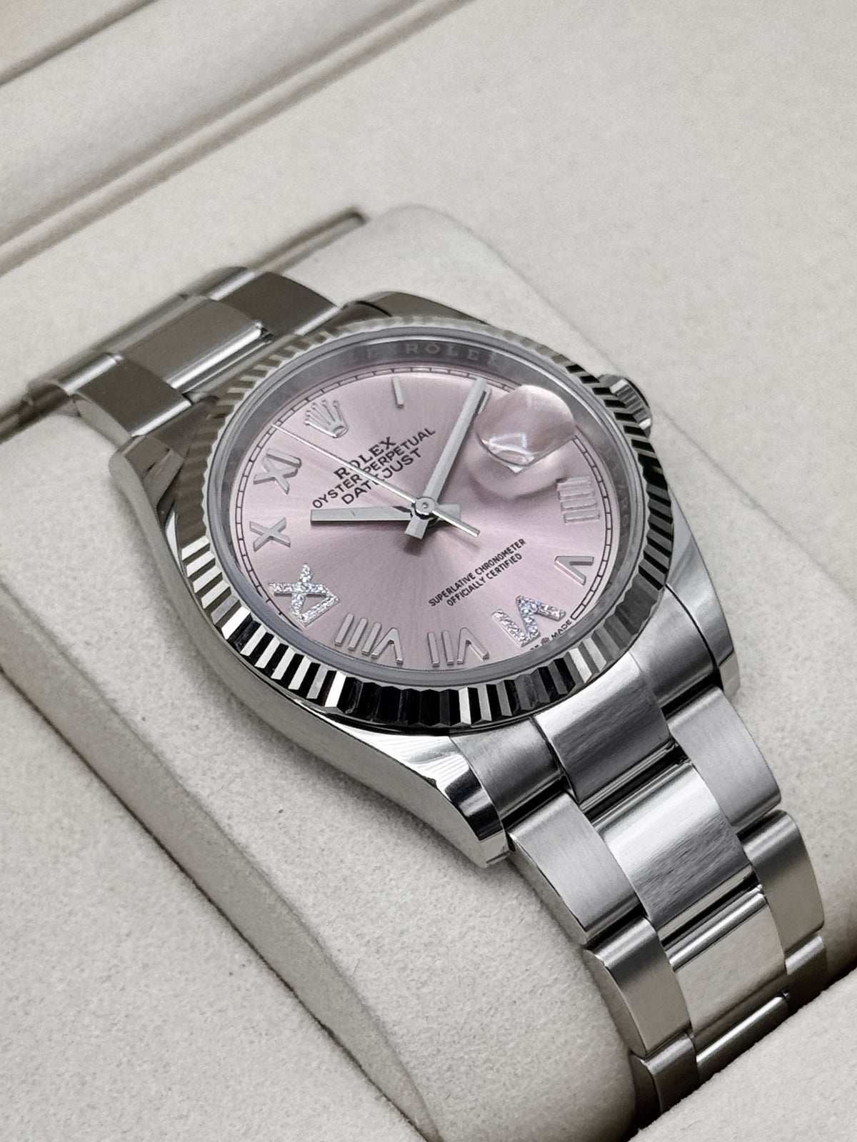 NEW 2026 Rolex Datejust 36mm 126234 Stainless Steel Oyster Pink Diamond Dial