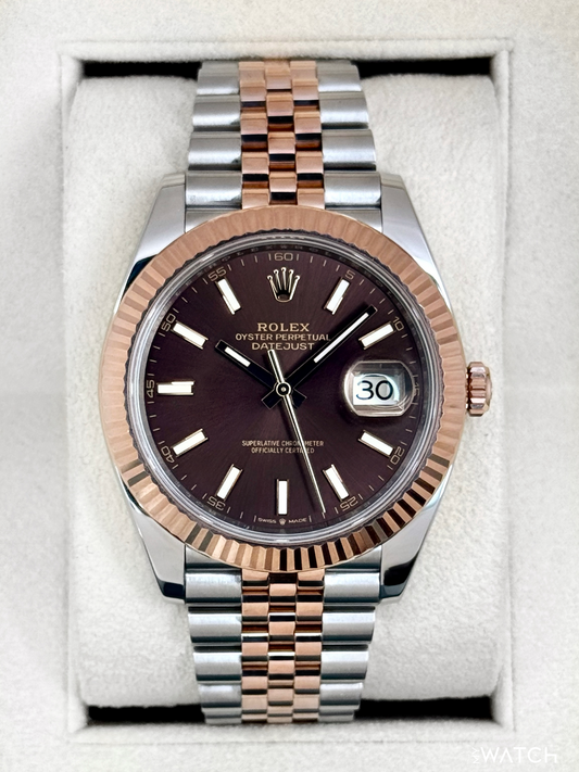 2025 Rolex Datejust 41mm 126331 Two-Tone Jubilee Chocolate Dial