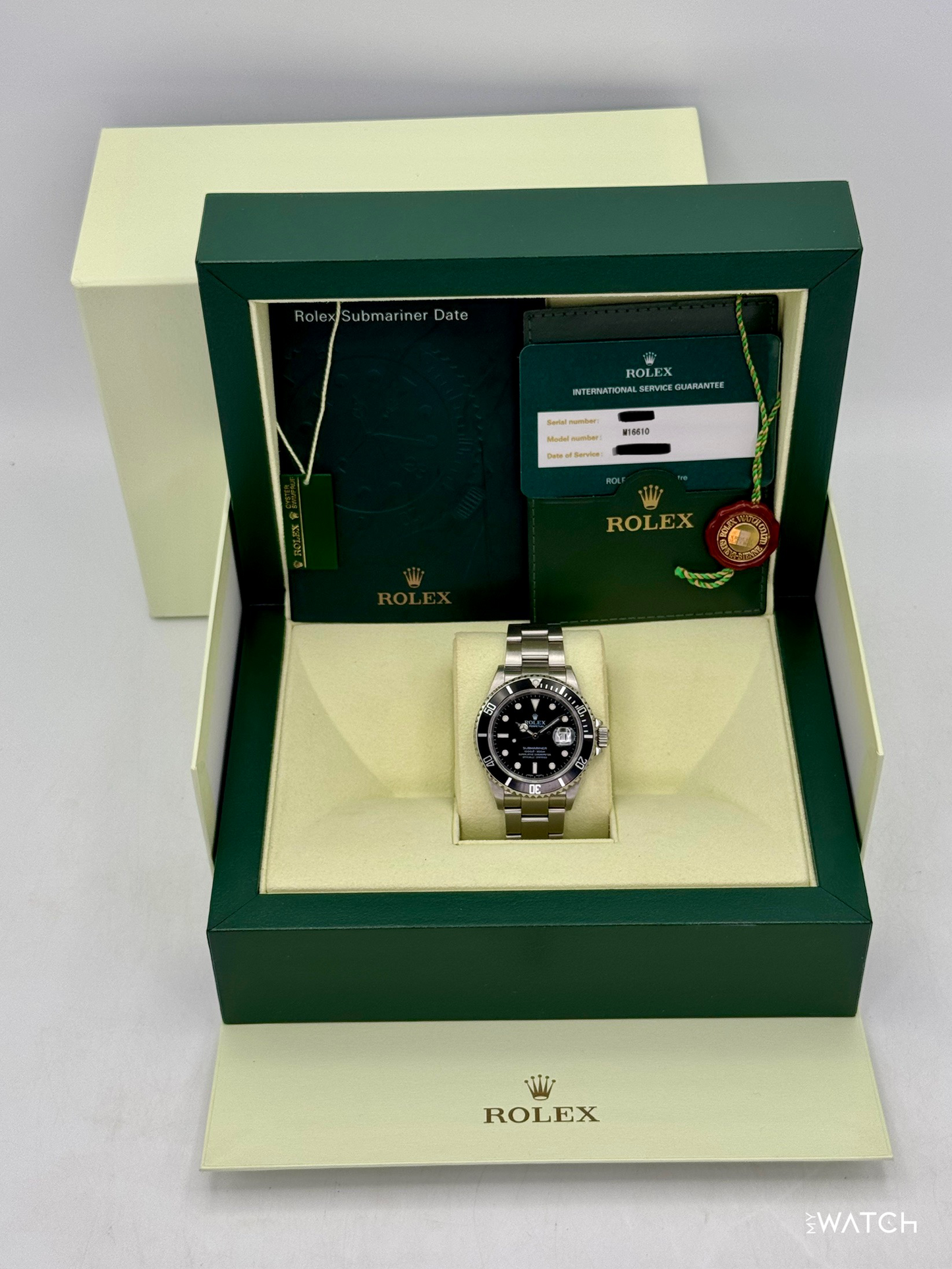 2005 Rolex Submariner 41mm 16610 Stainless Steel Black Dial (Collectors Set) - MyWatchLLC