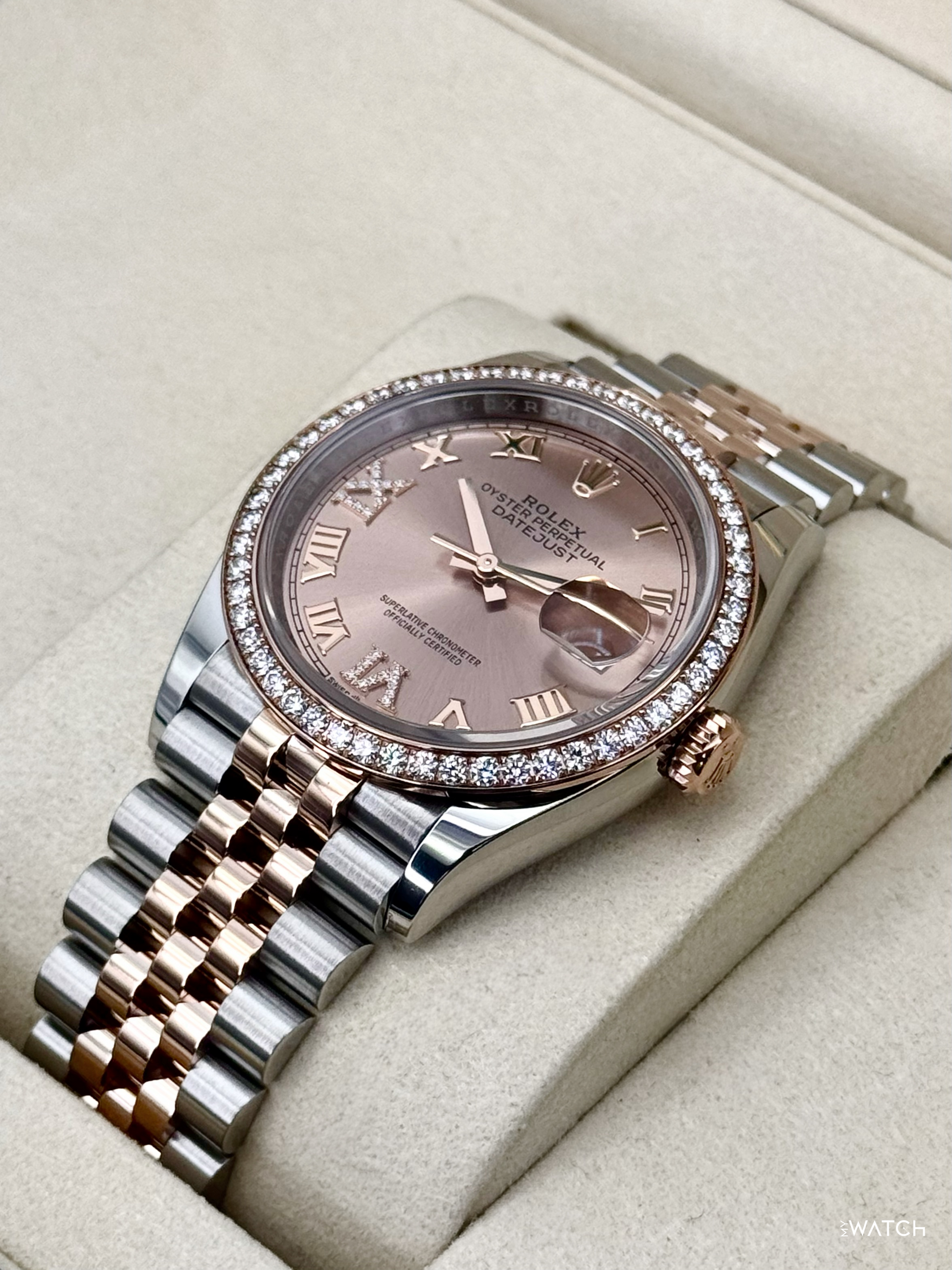2025 Rolex Datejust 36mm 126281RBR Two-Tone Jubilee Pink Diamond Dial - MyWatchLLC
