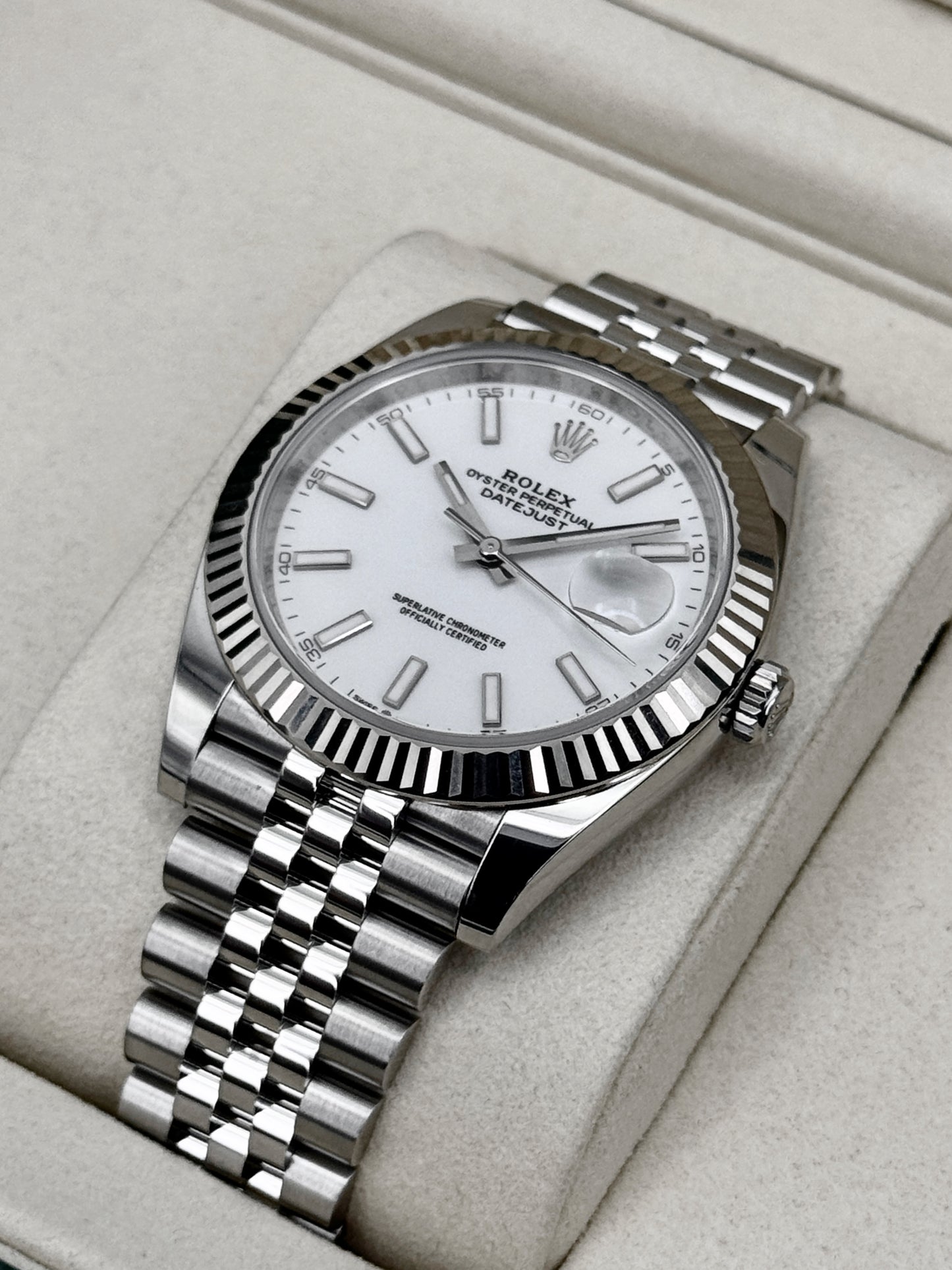 2026 Rolex Datejust 41mm 126334 Stainless Steel Jubilee White Dial