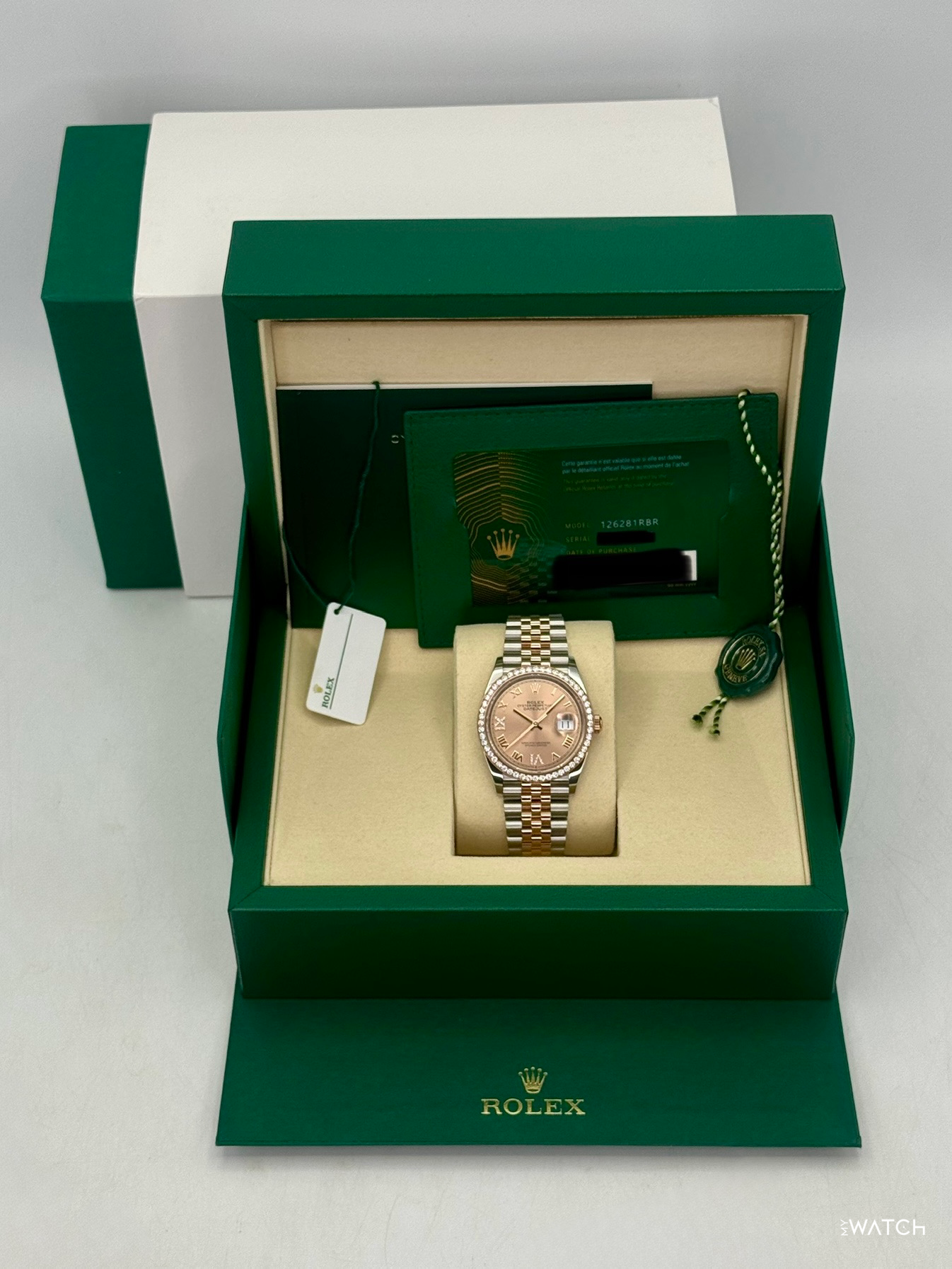 2025 Rolex Datejust 36mm 126281RBR Two-Tone Jubilee Pink Diamond Dial - MyWatchLLC
