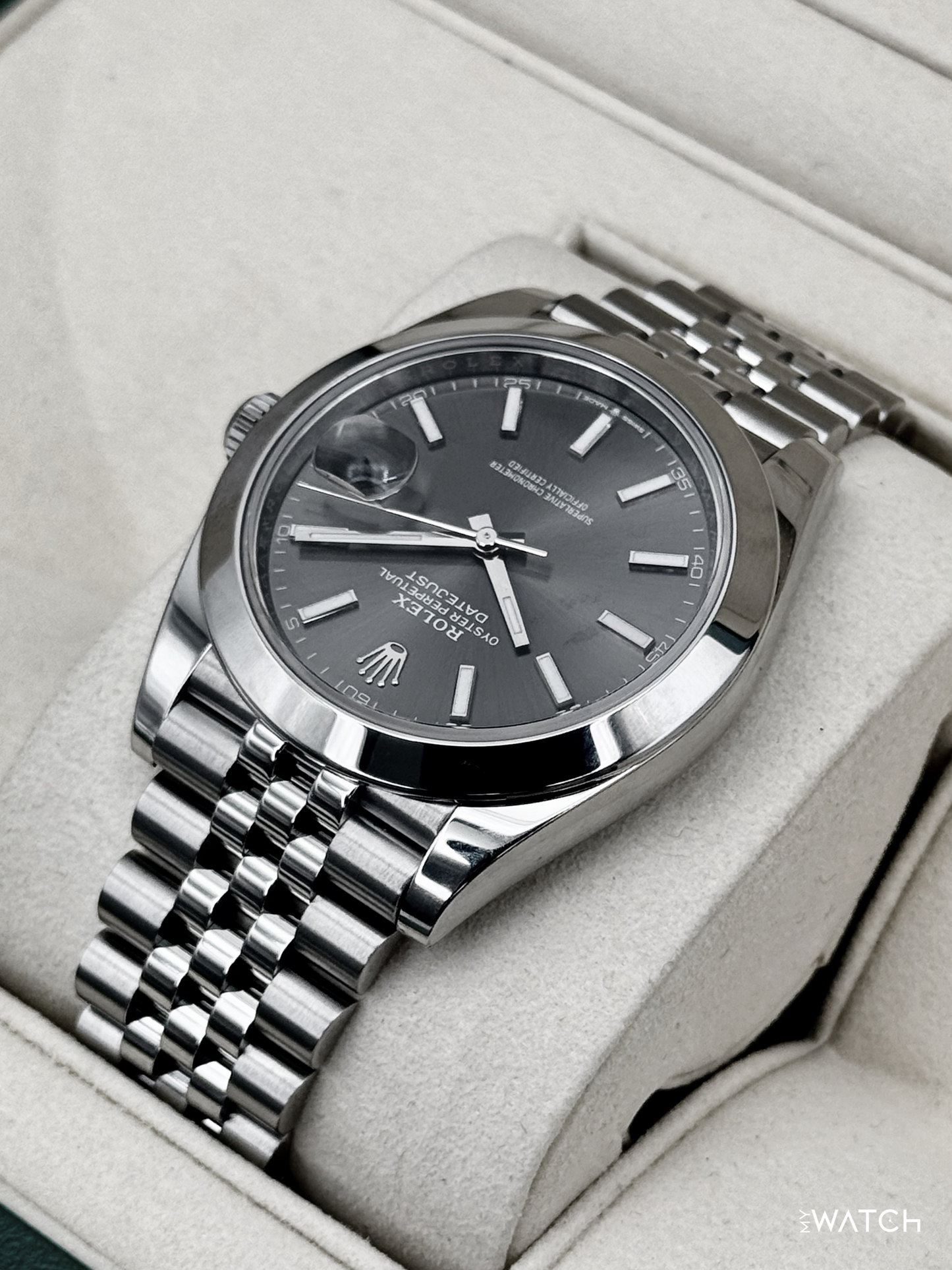 2024 Rolex Datejust 41mm 126300 Stainless Steel Jubilee Rhodium Dial - MyWatchLLC