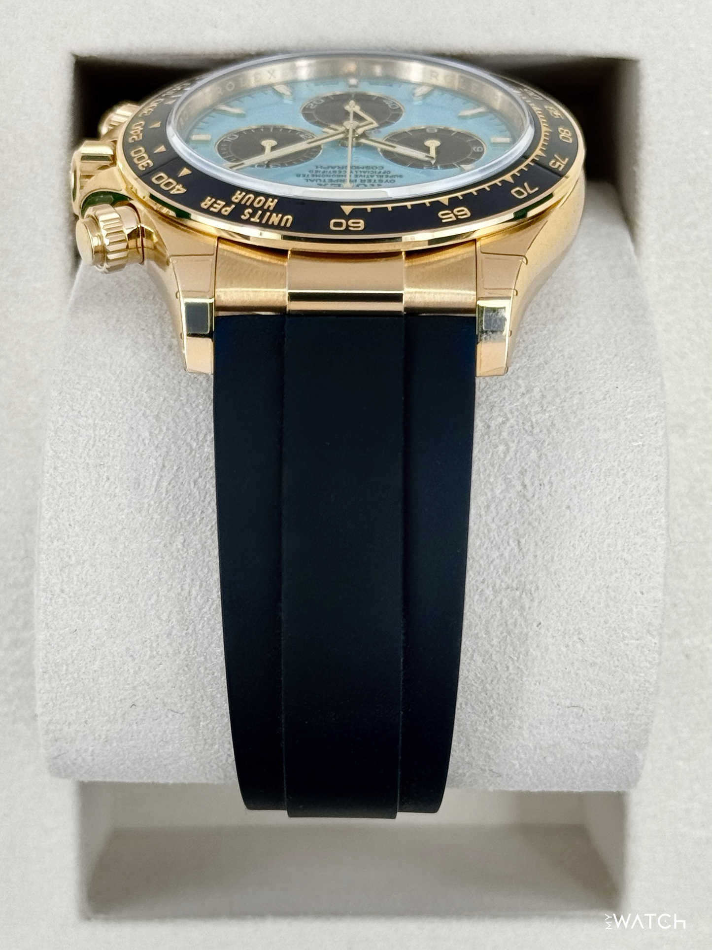 NEW 2026 Rolex Daytona 40mm 126518LN Yellow Gold Oysterflex Turquoise Dial (STICKERED) - MyWatchLLC