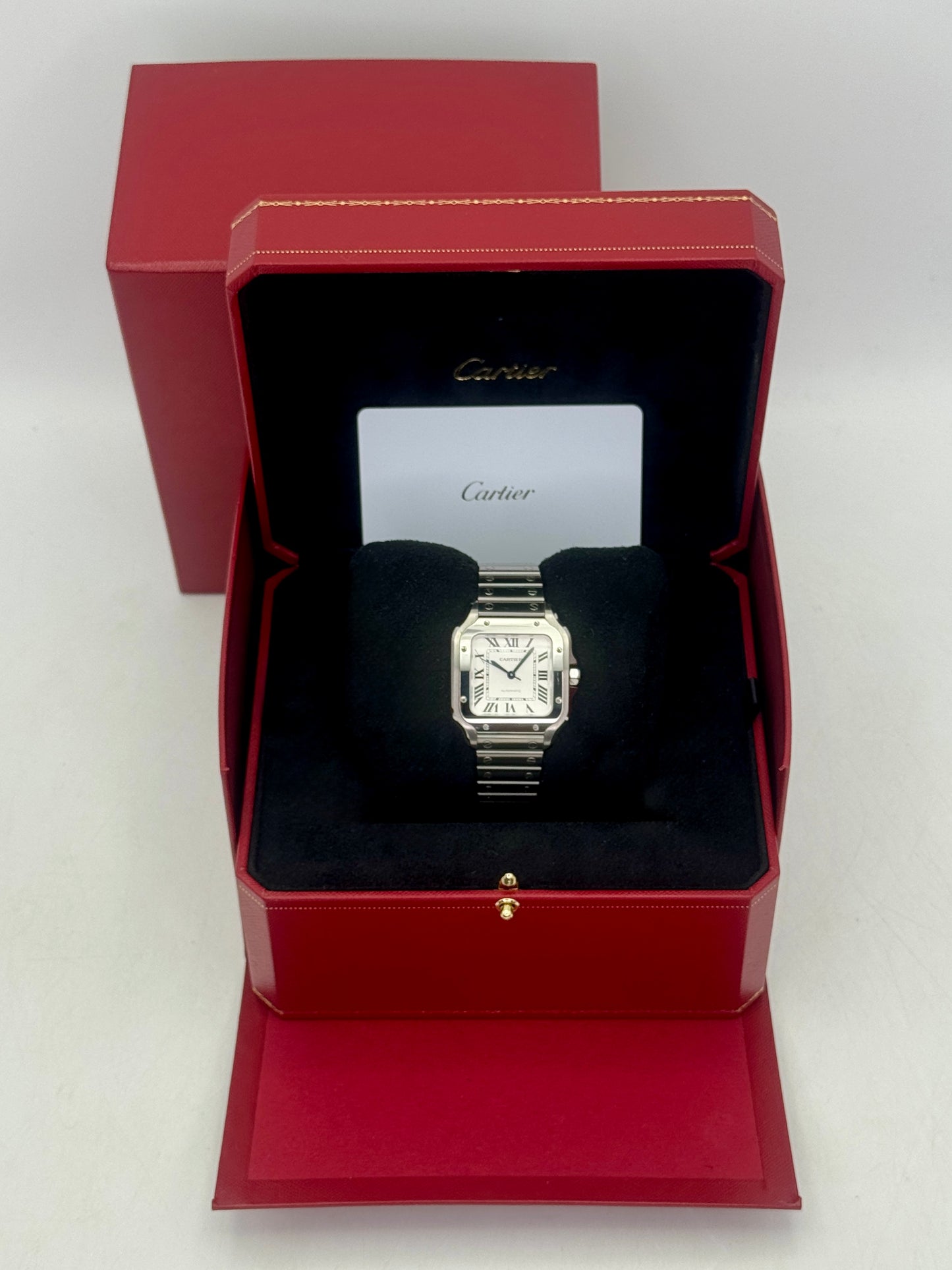 2023 Cartier Santos De Cartier 35.1mm WSSA0029 Stainless Steel White Dial